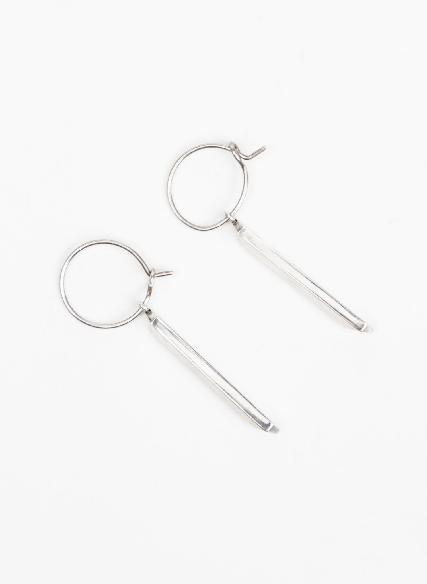 Maxi Pillar Hoops - Sterling Silver