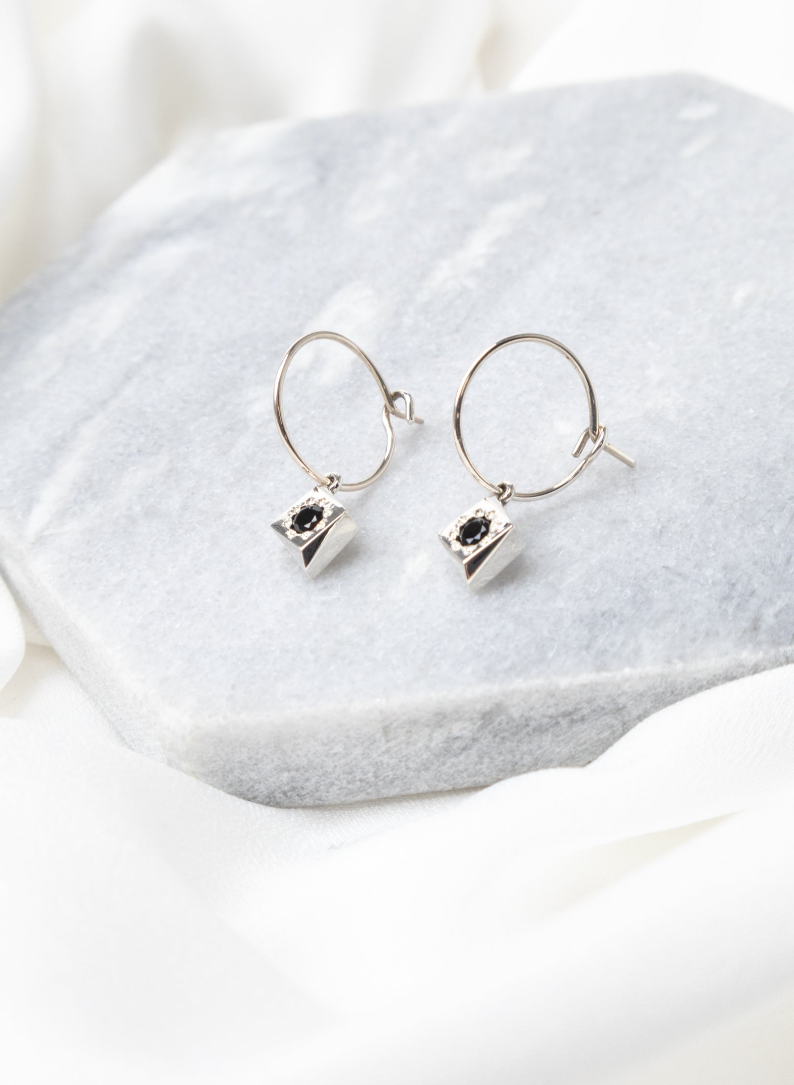 Daisy Cluster Hoop Earrings