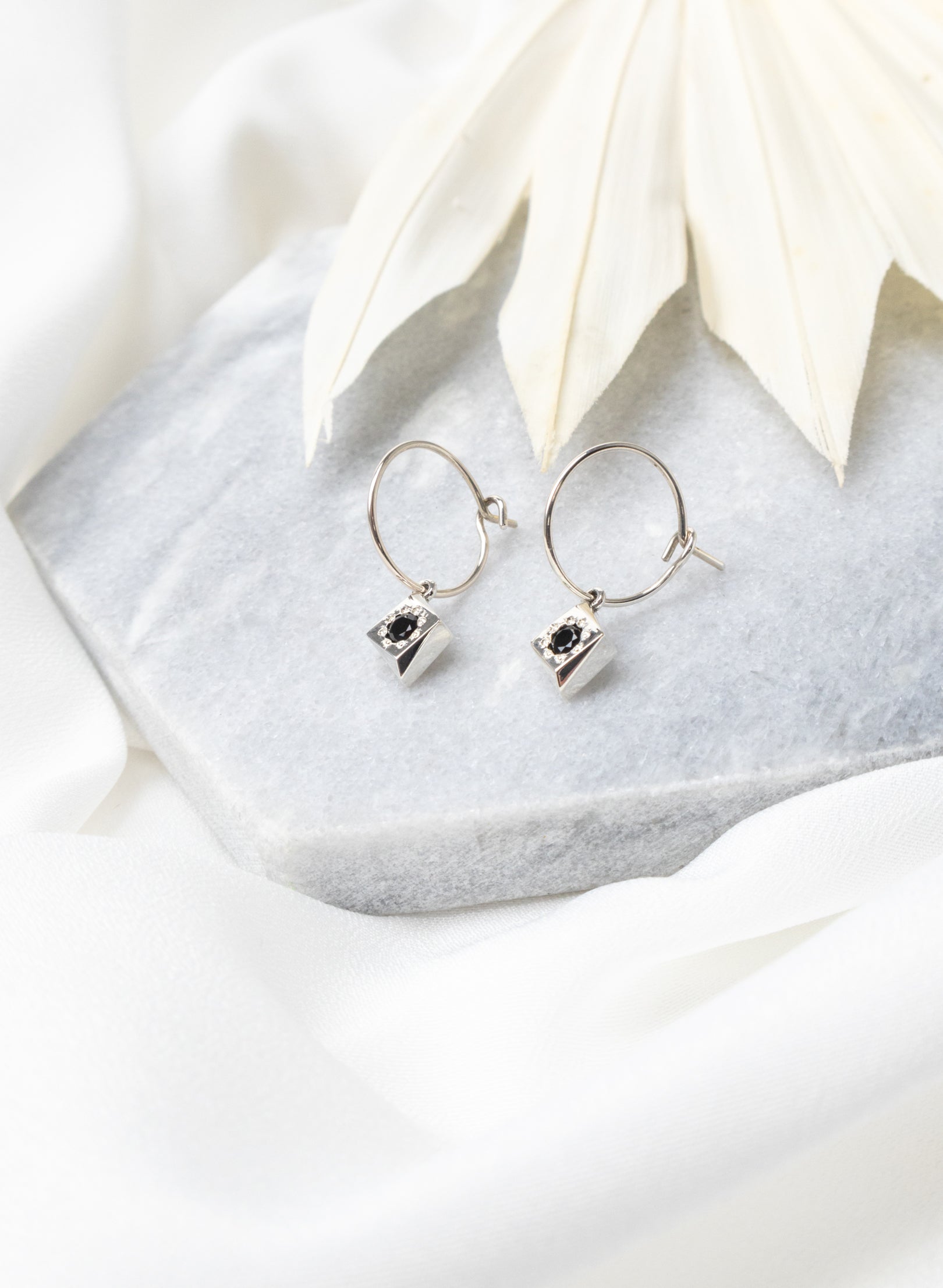 Daisy Cluster Hoop Earrings