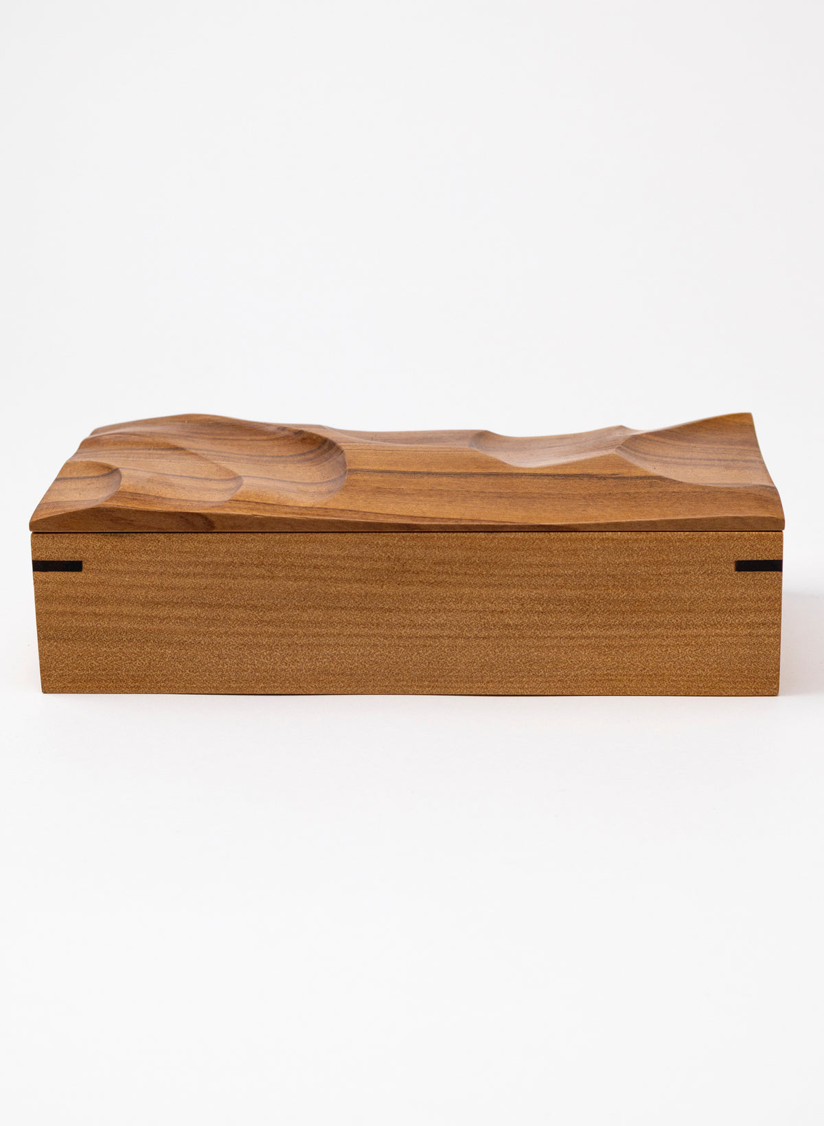 Sculptured Rimu and Kauri Timber Treasure Box