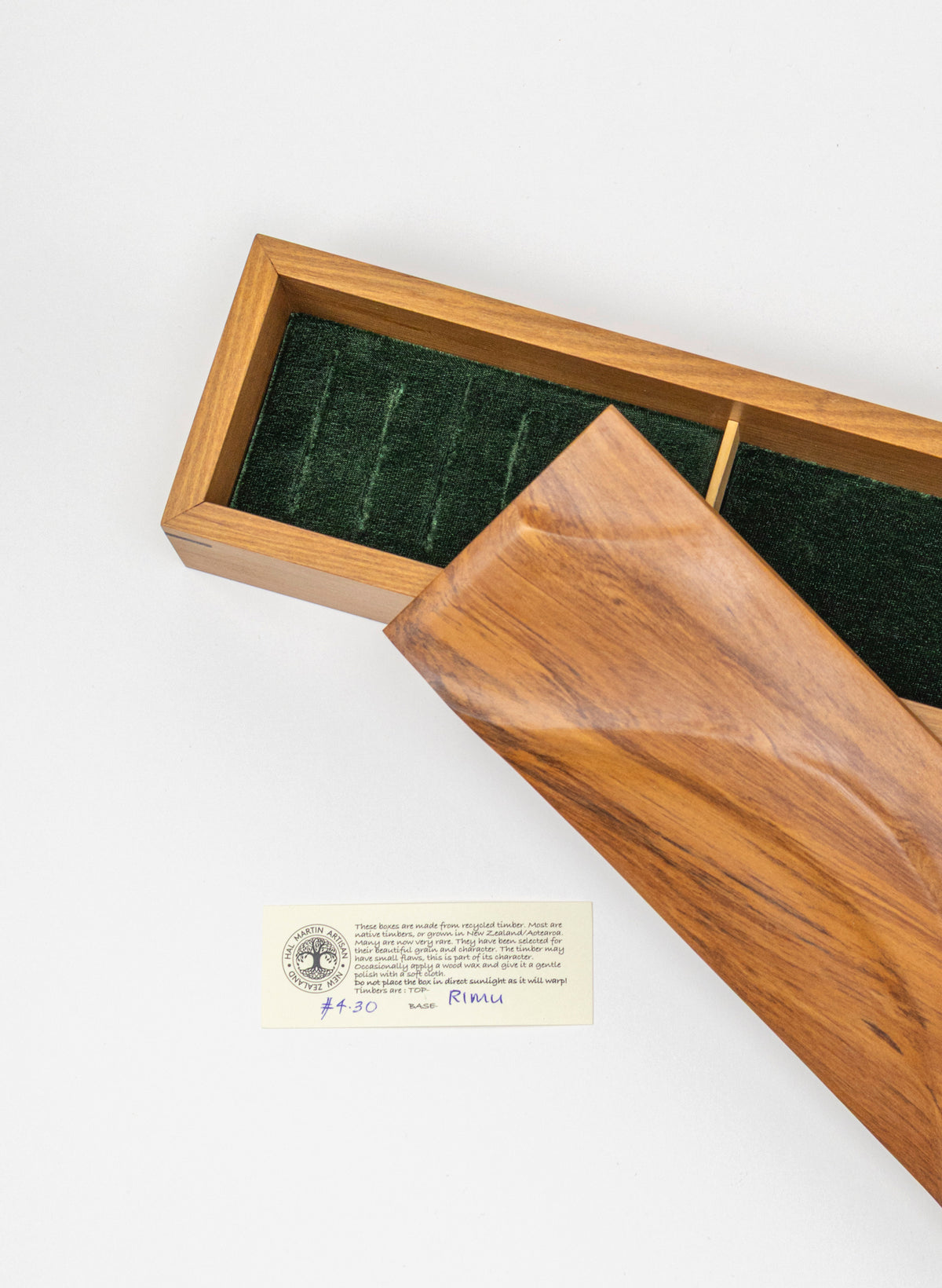 Sculptured Rimu Timber Treasure Box