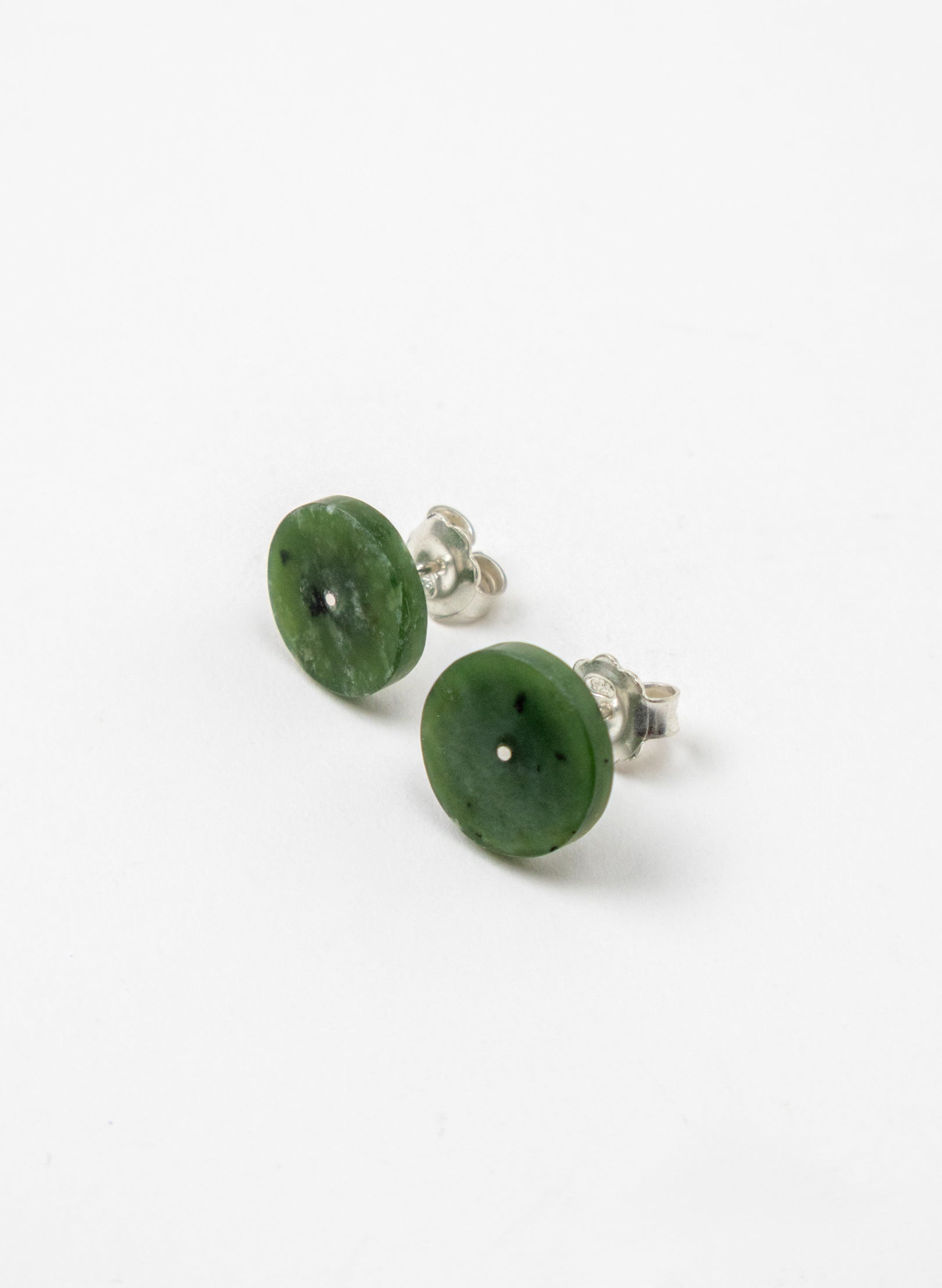 Dot Pounamu Stud Earrings