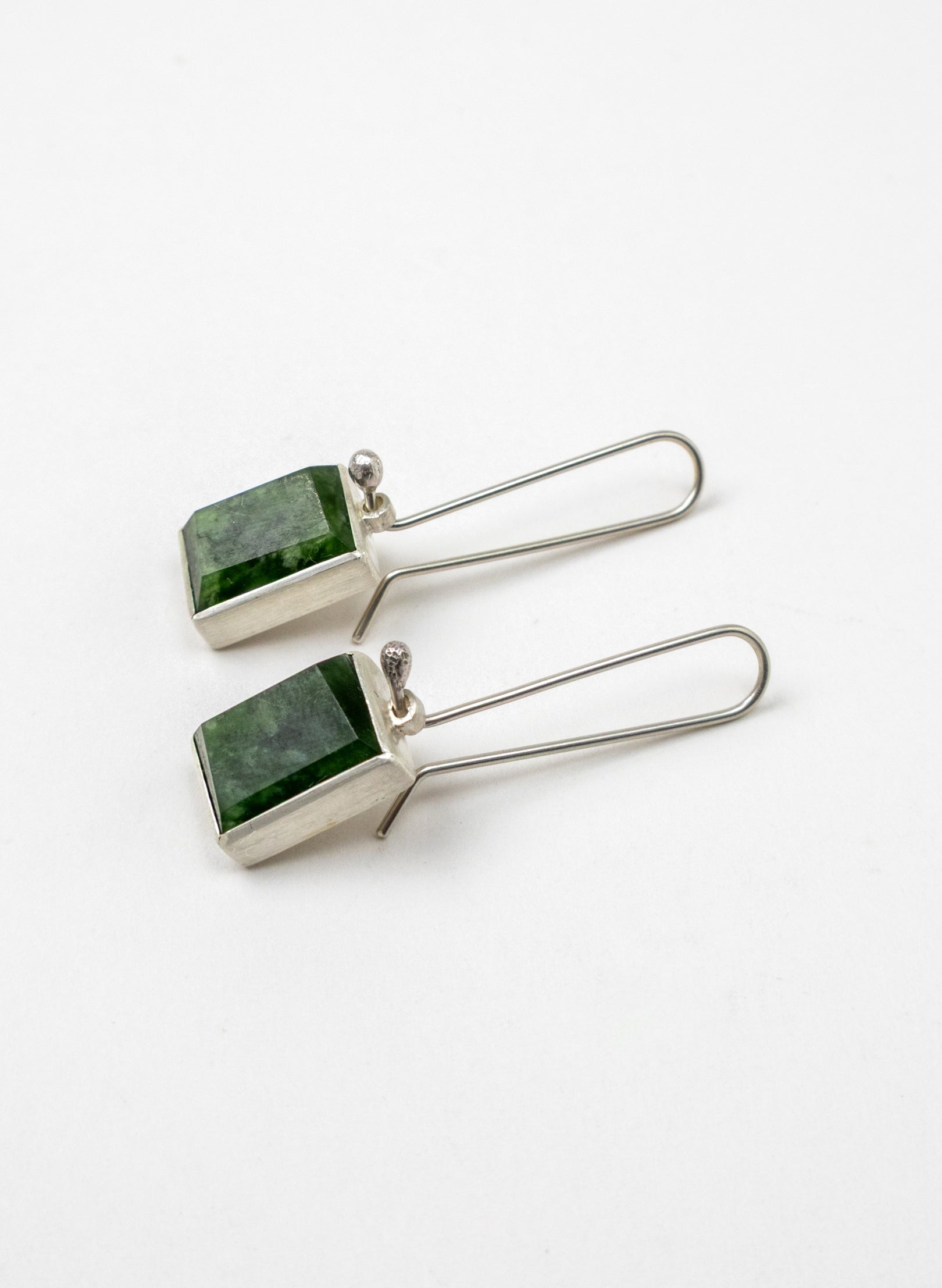 Geometric Facetted Box Earrings A