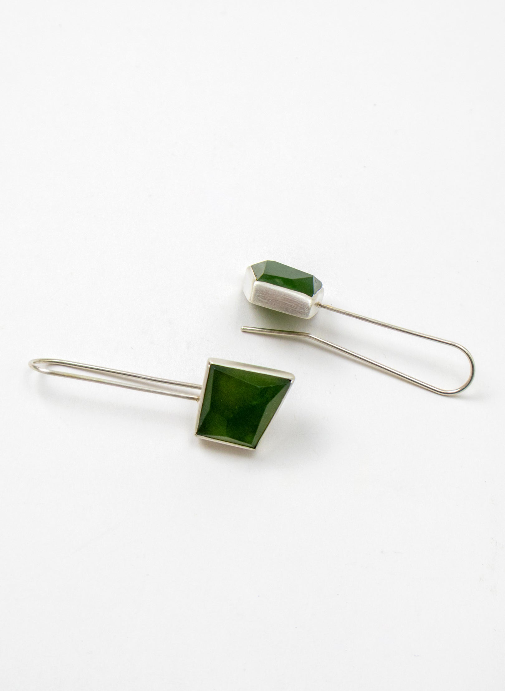 Geometric Facetted Box Earrings C