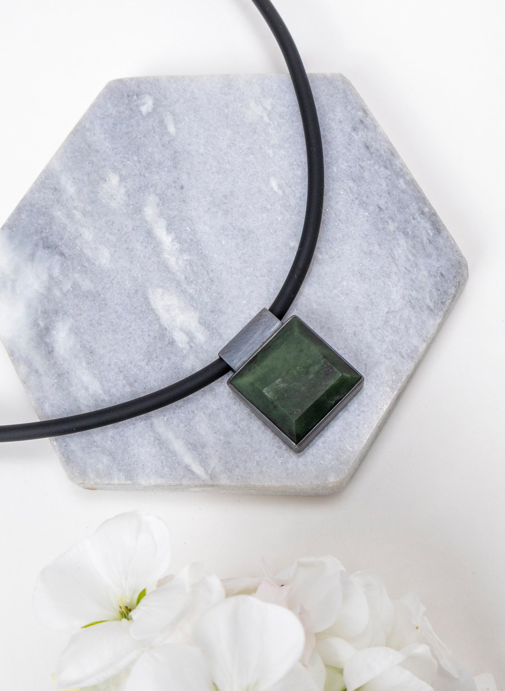 Geometric Pounamu Gem Pendant