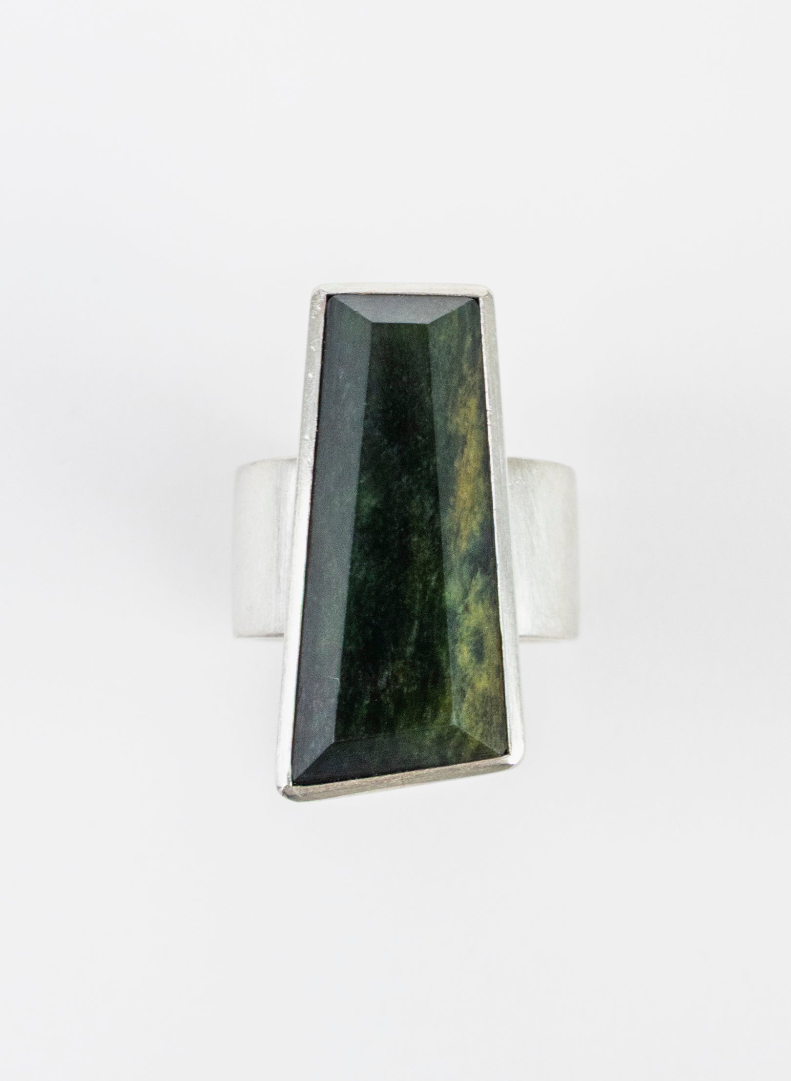 Monument Stirling Silver Pounamu Ring