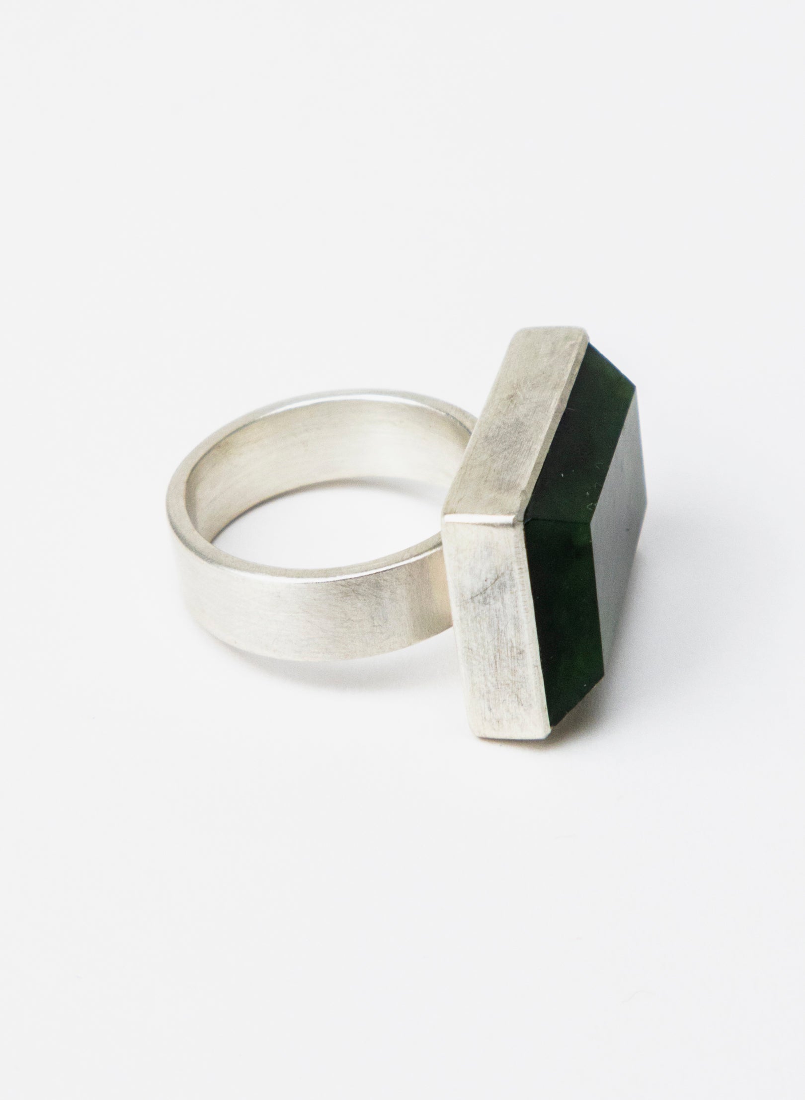 Monument Stirling Silver Pounamu Ring