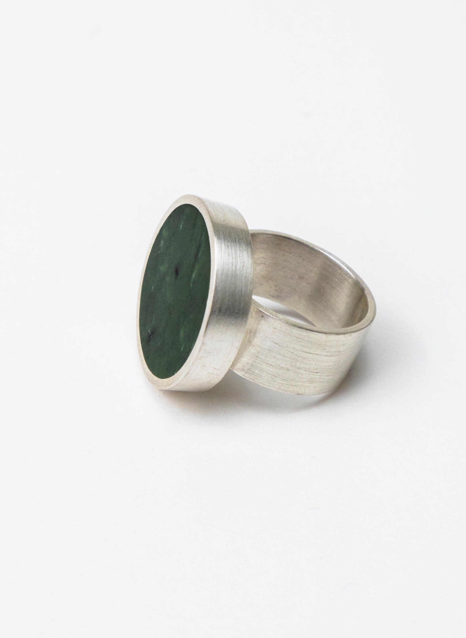 Caim Stirling Silver Pounamu Ring