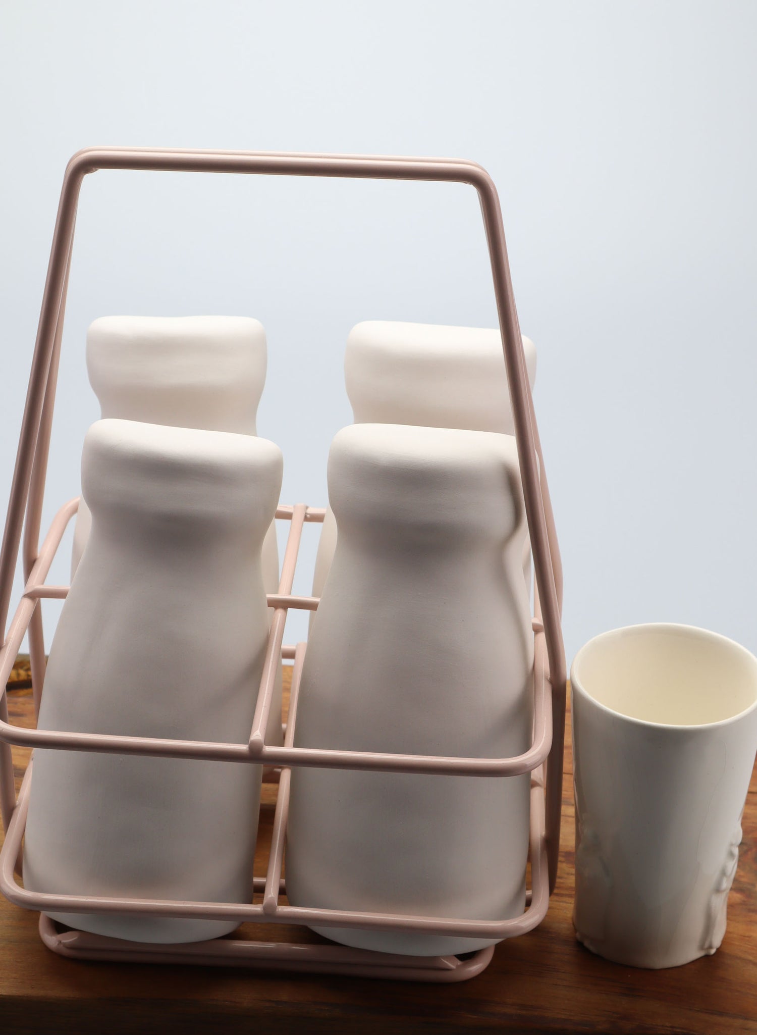 Milk Crate & Bottles in Sage or Blush