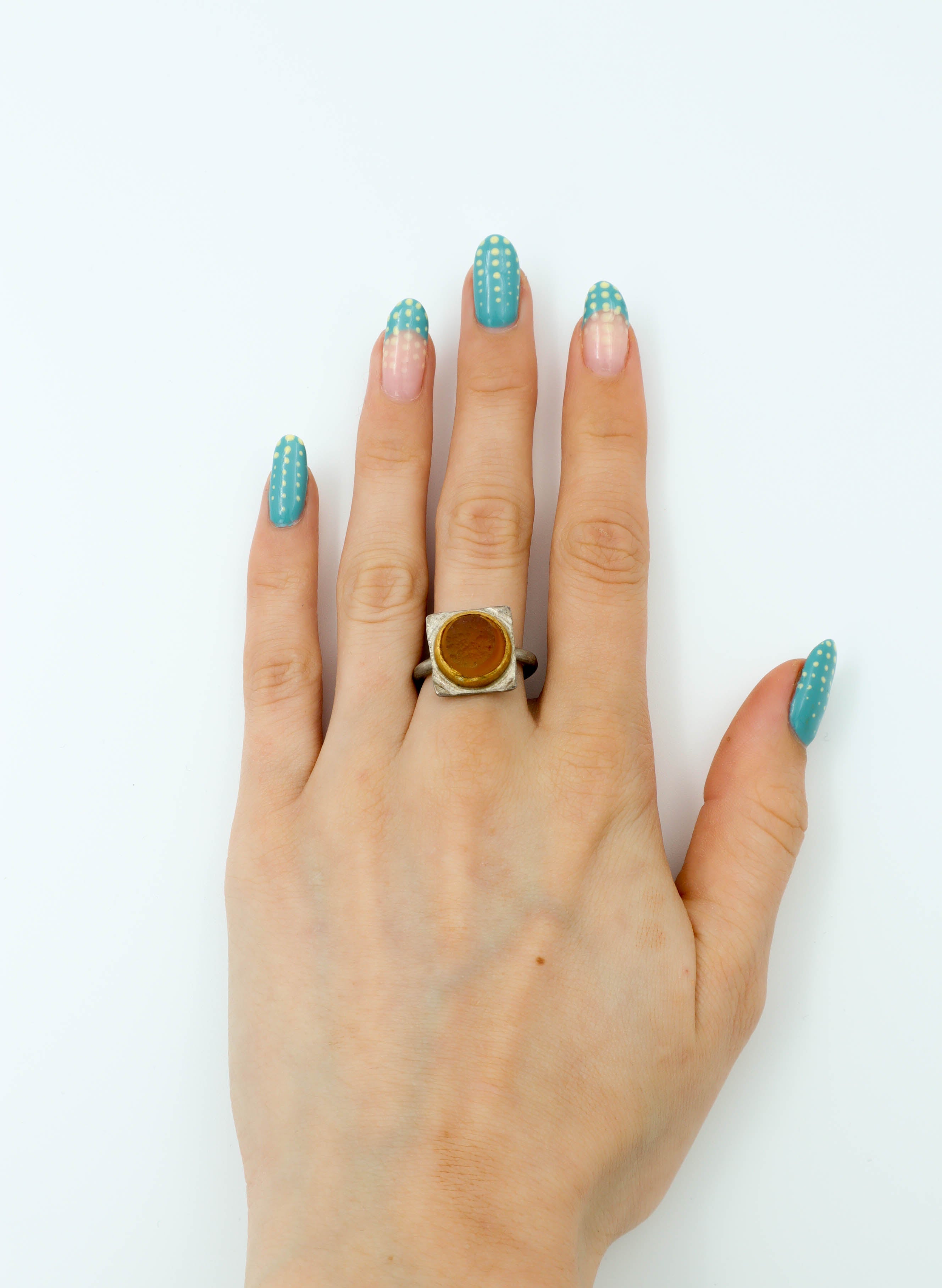 NZ Carnelian 24ct Gold Ring