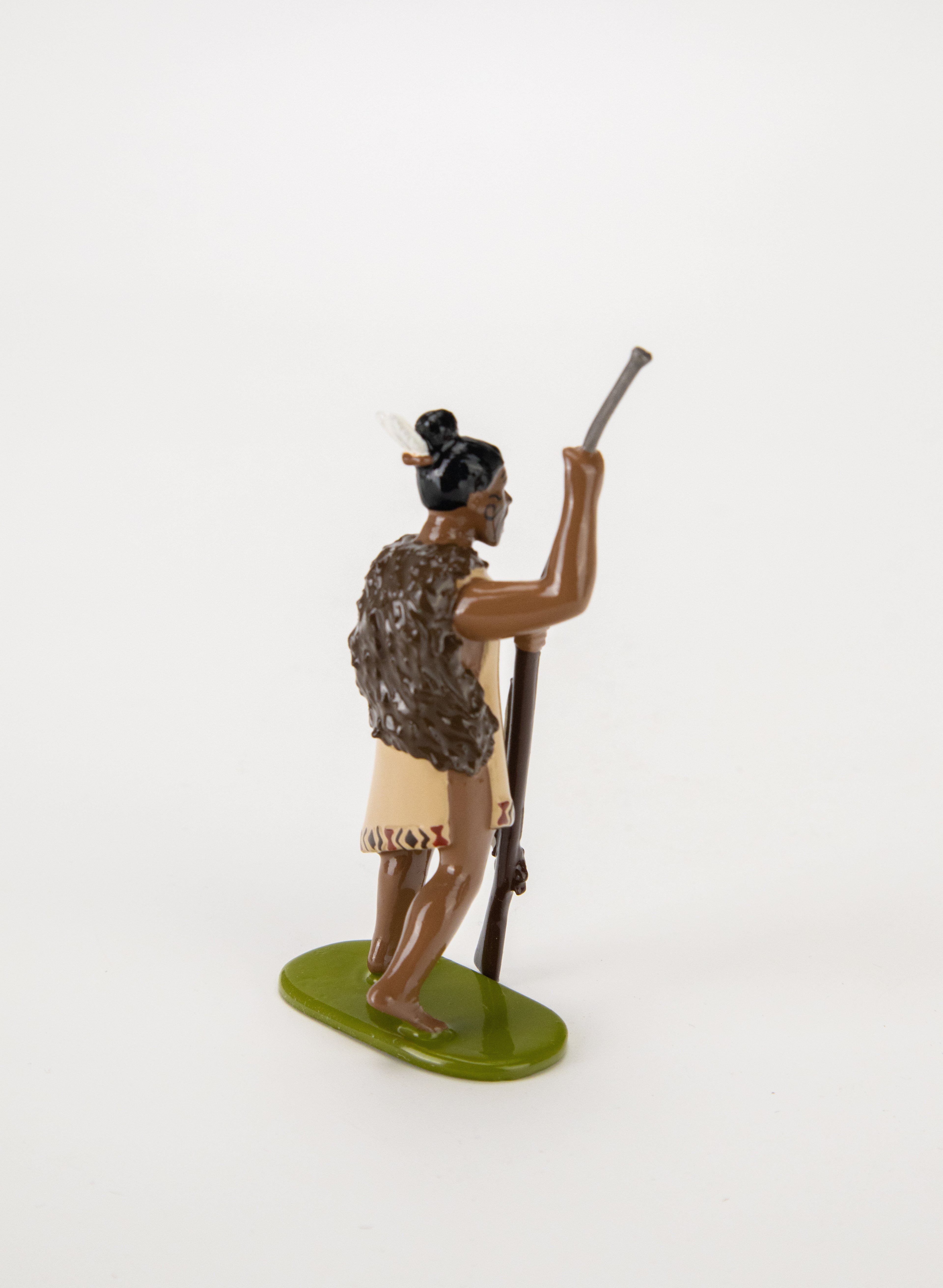 Maori Warrior With Rifle