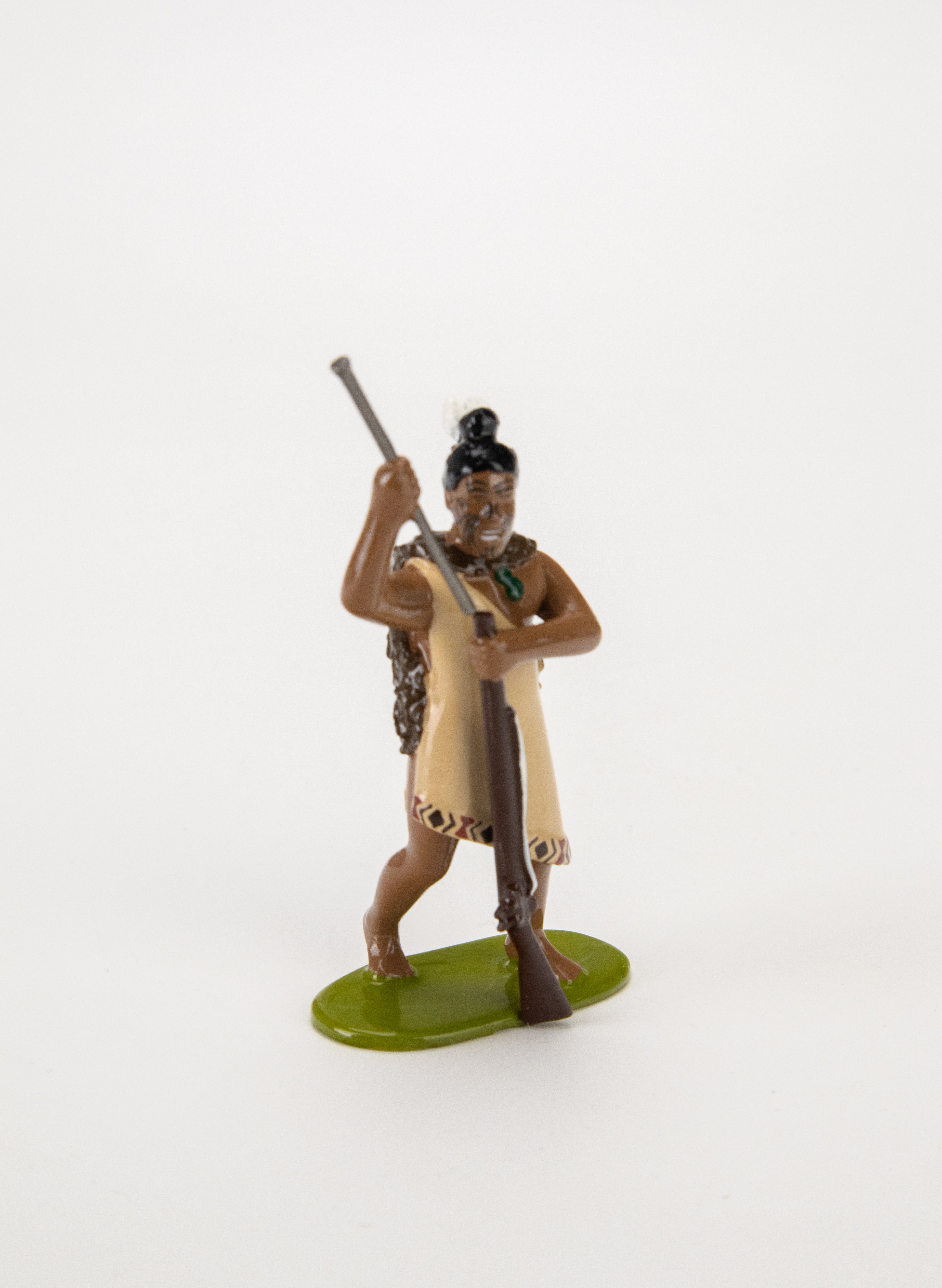 Maori Warrior With Rifle