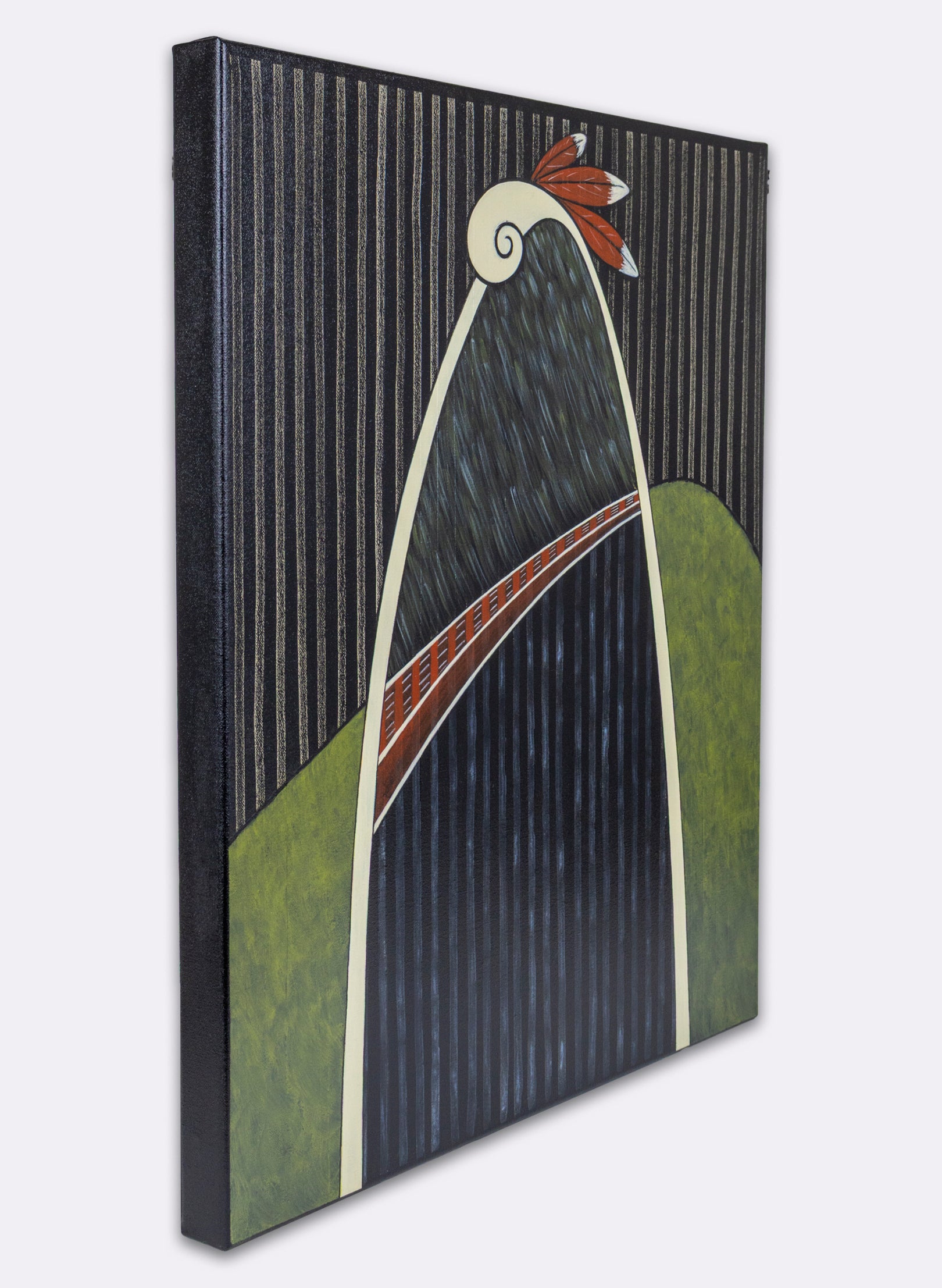 Red Feathers Original Painting