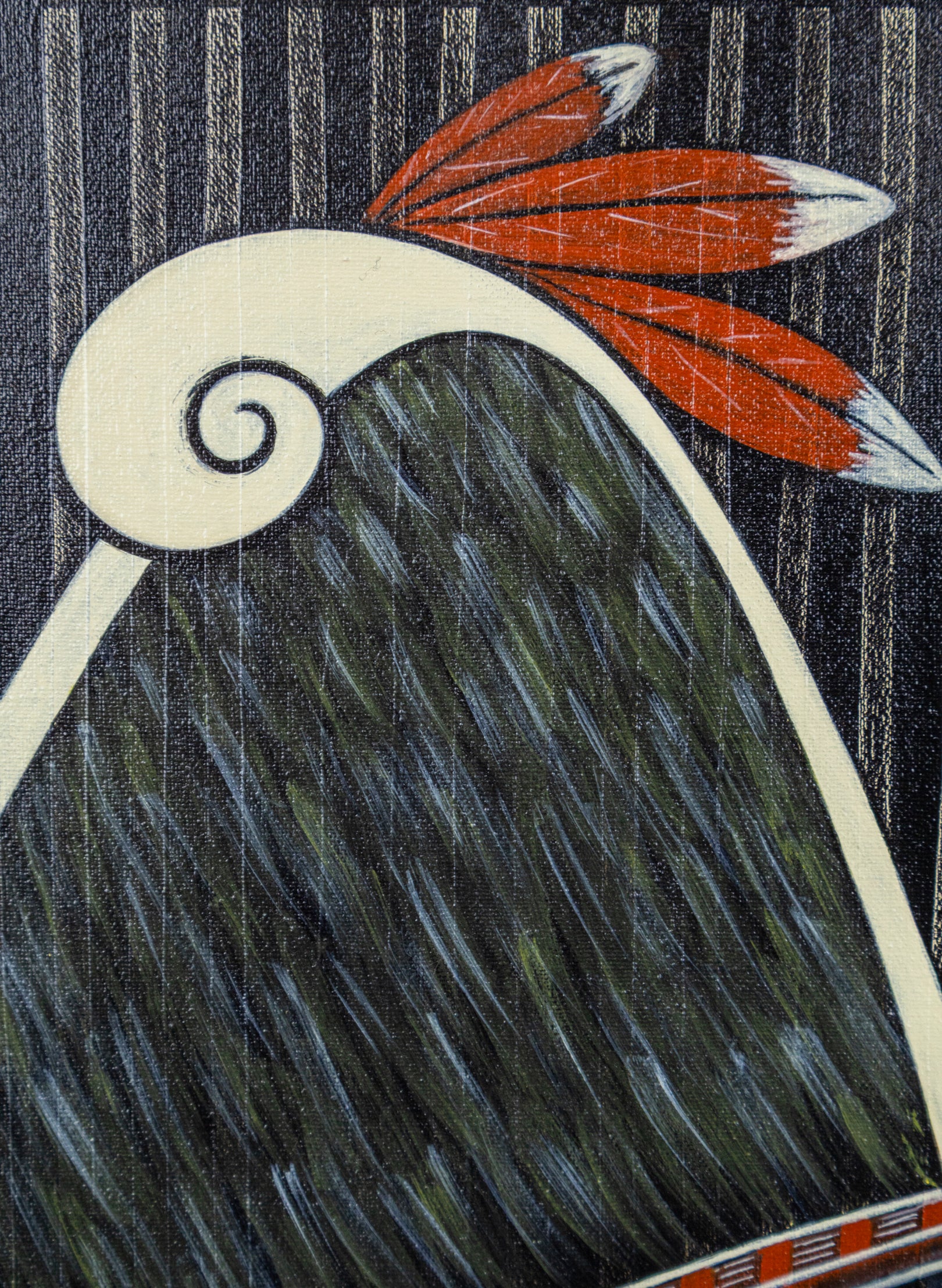 Red Feathers Original Painting