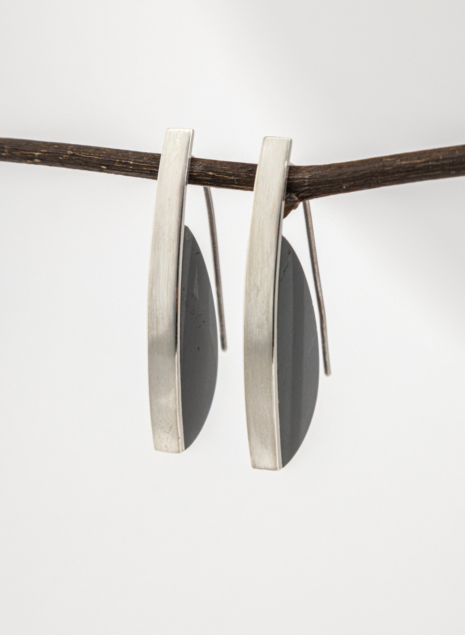 Curved Earrings - Argilite