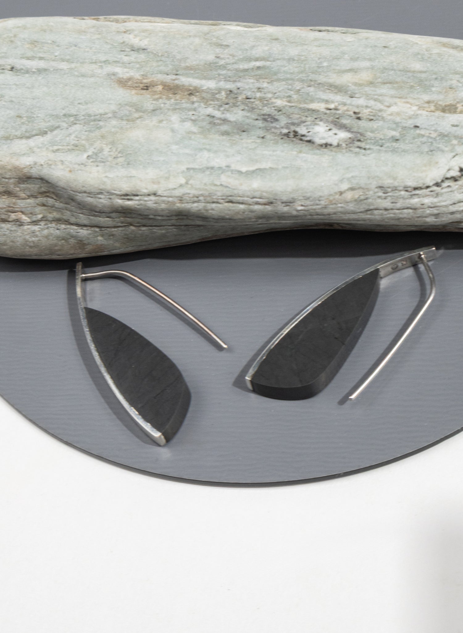 Curved Earrings - Argilite