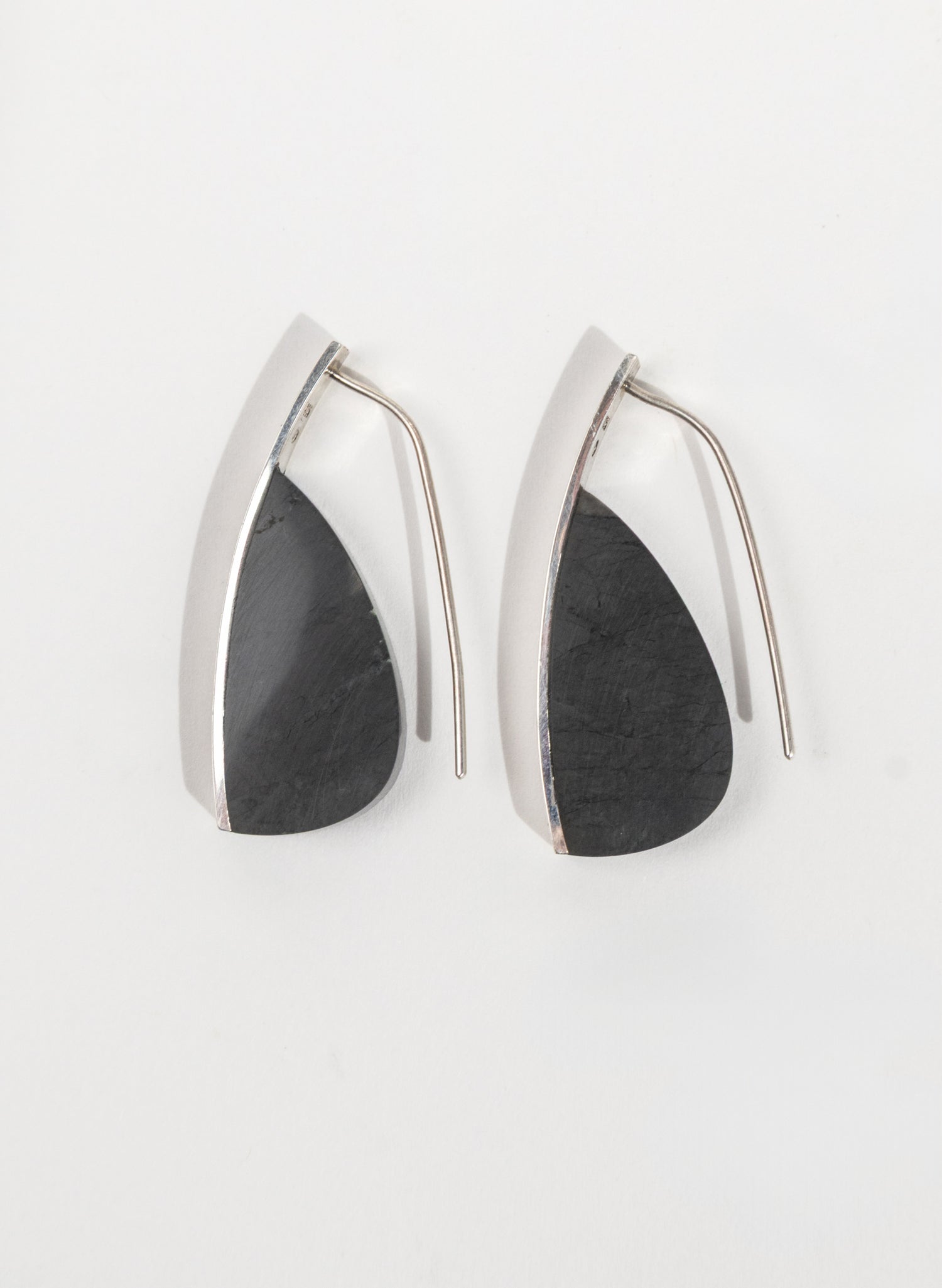 Curved Earrings - Argilite