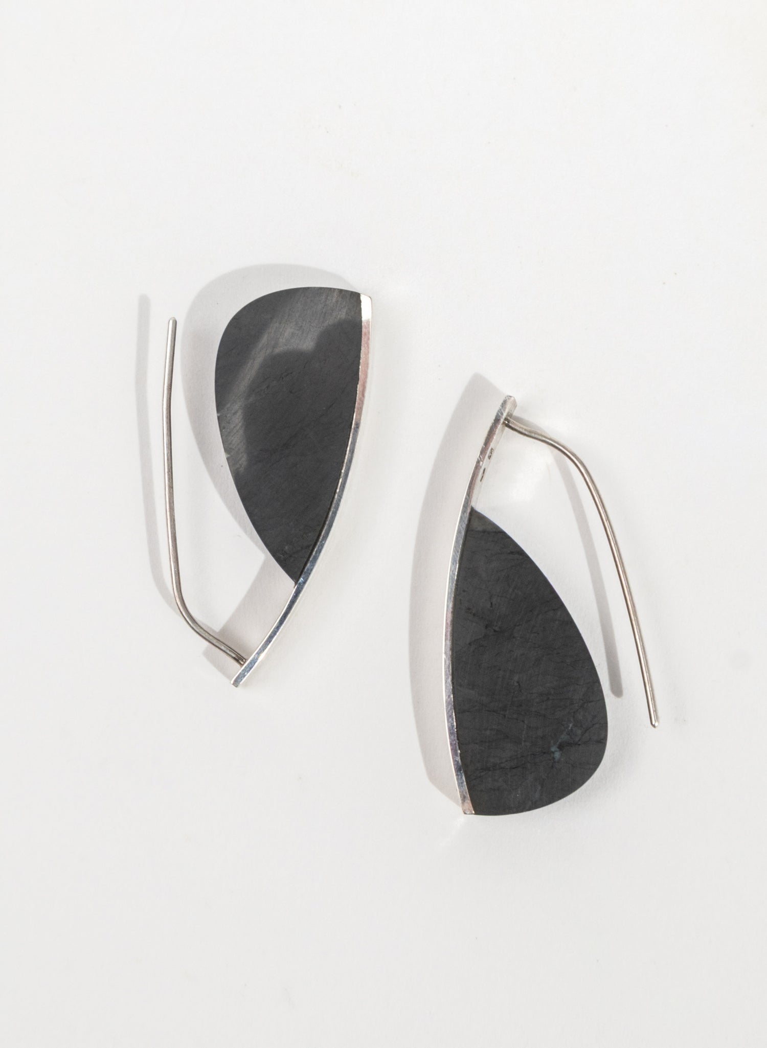 Curved Earrings - Argilite