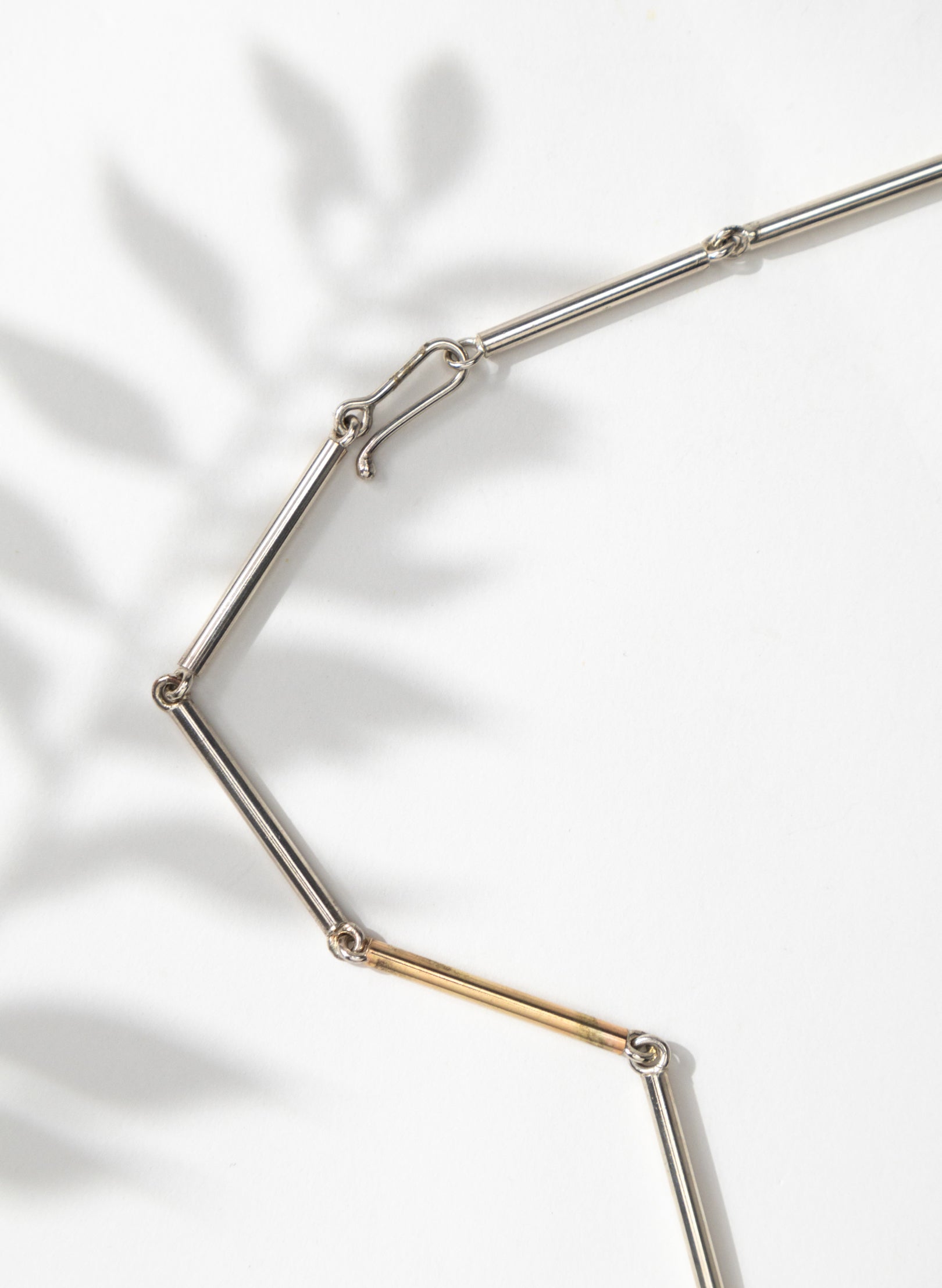 Chineer Necklace with Silver and 9ct Gold