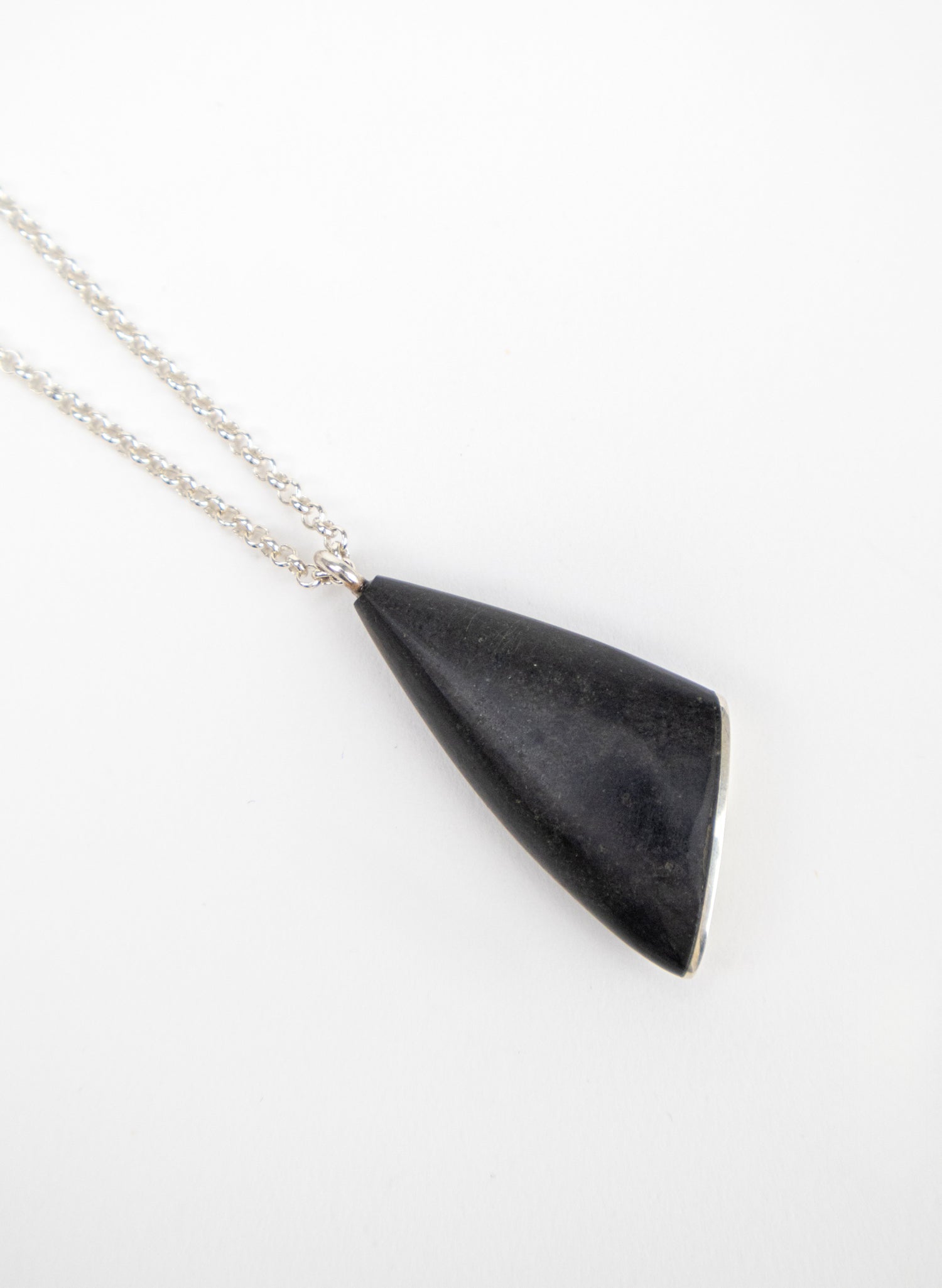 Basalt and Sterling Silver Pendant