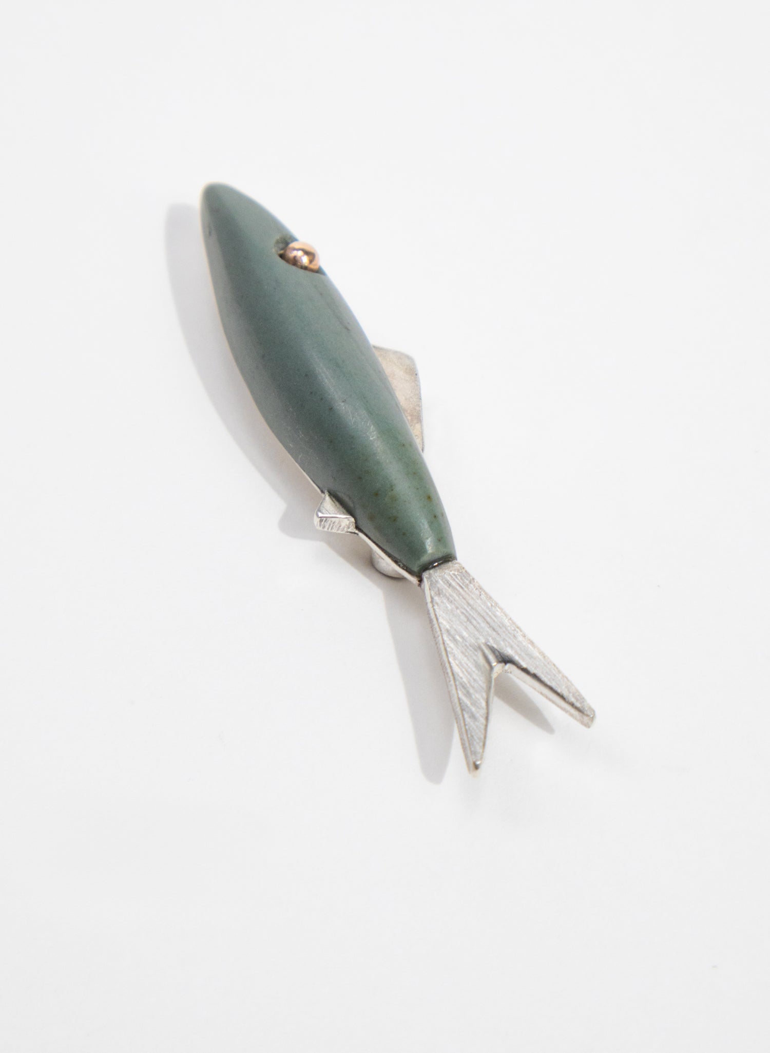 Fish Brooch with 9ct Gold Eye