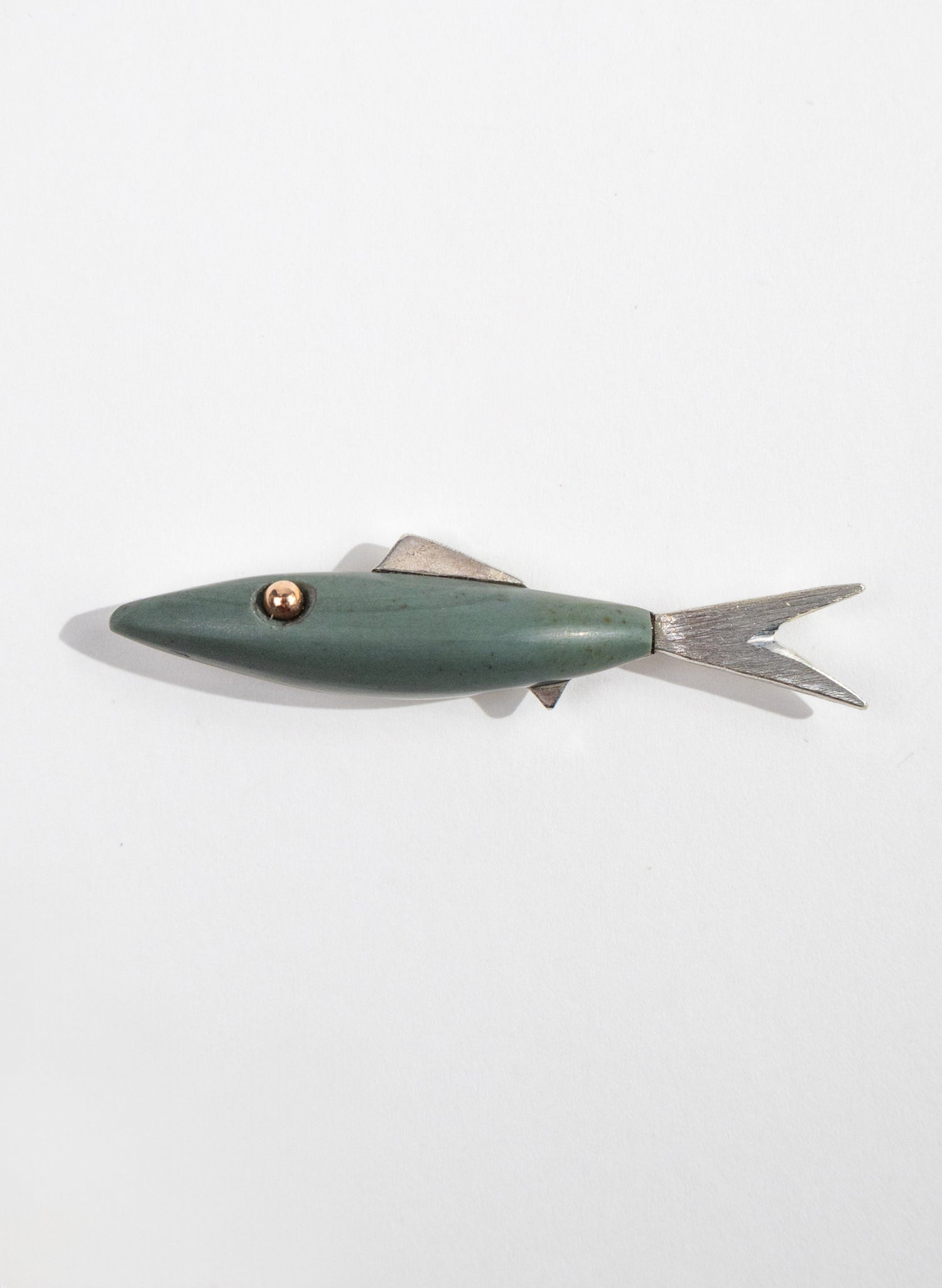 Fish Brooch with 9ct Gold Eye