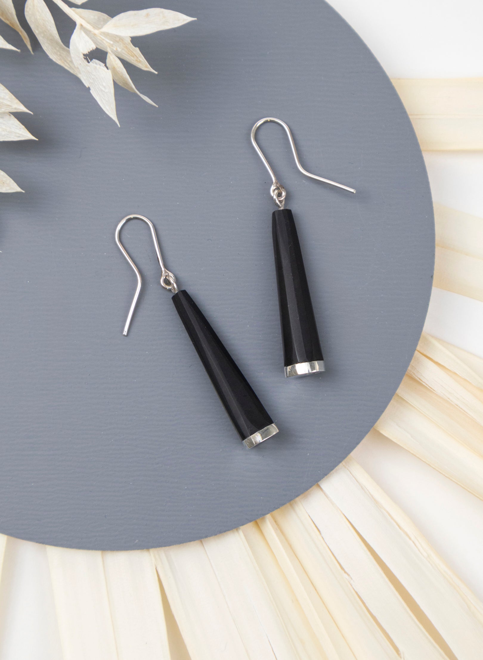 Huia Earrings - Basalt