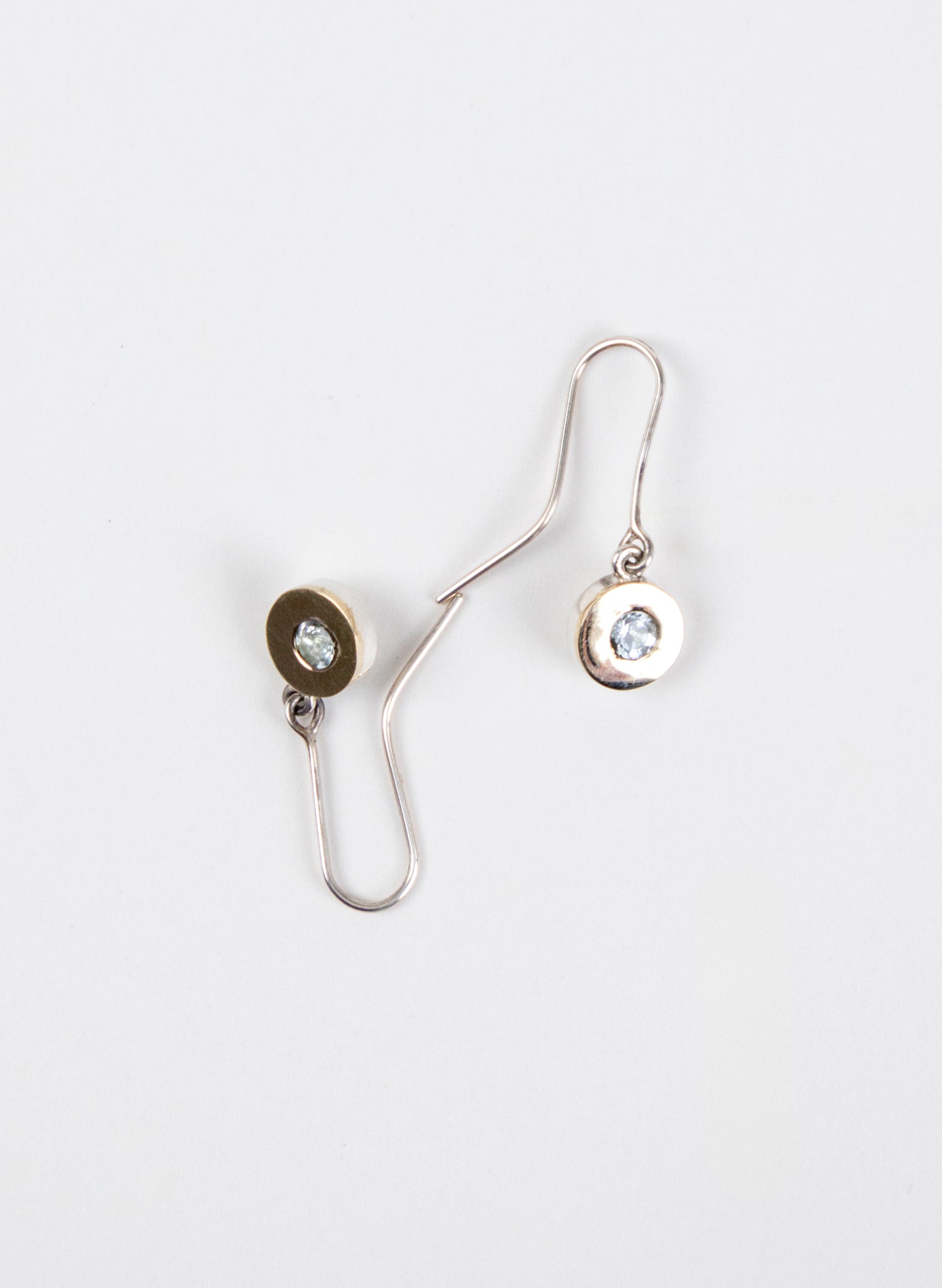 Gold Flat Button Earring