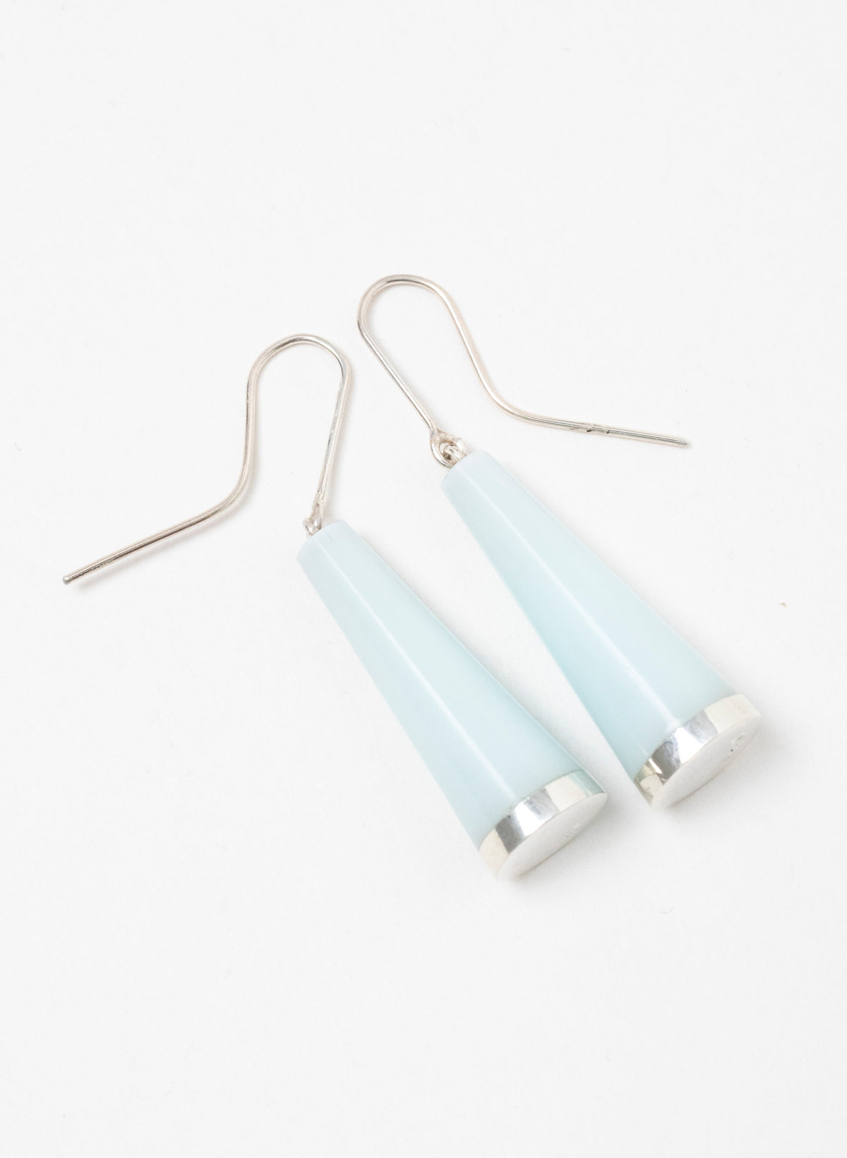 Huia Earrings - Sterling Silver and Aqua Corian