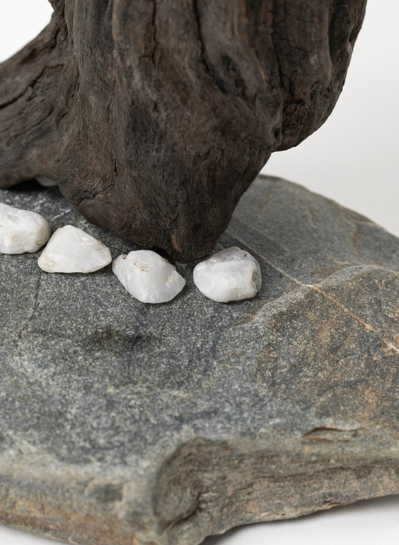 Pounamu Manu Necklace on Stone Base