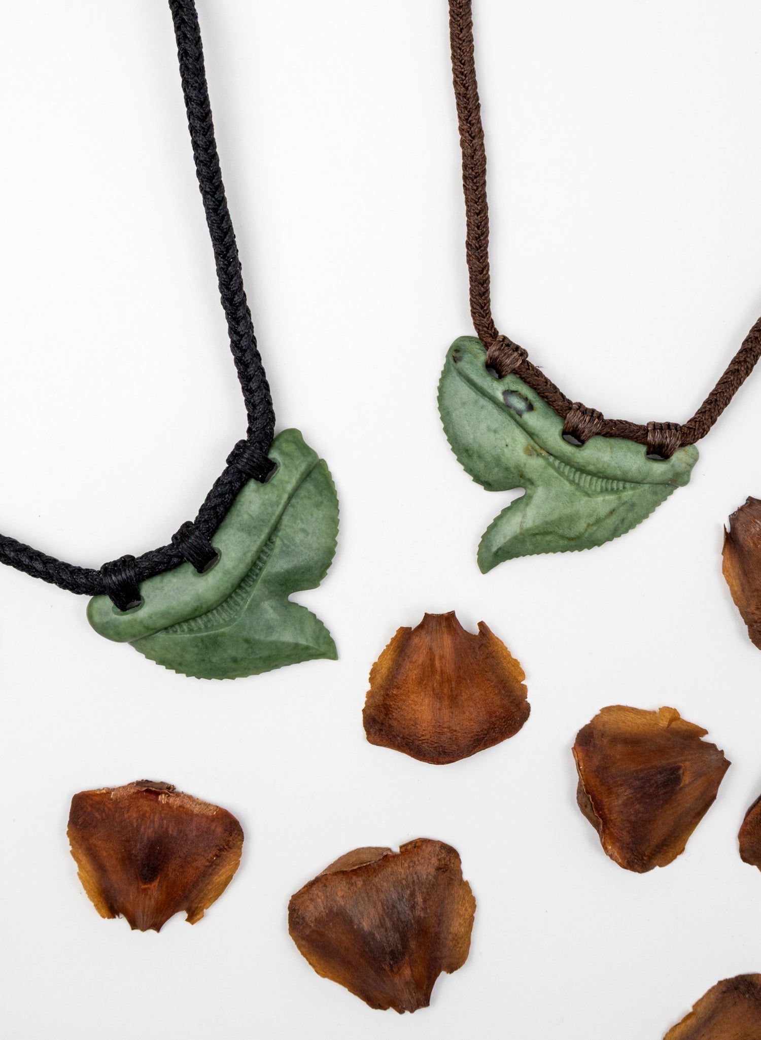 Kawakawa Pounamu Tiger Shark Niho Necklace