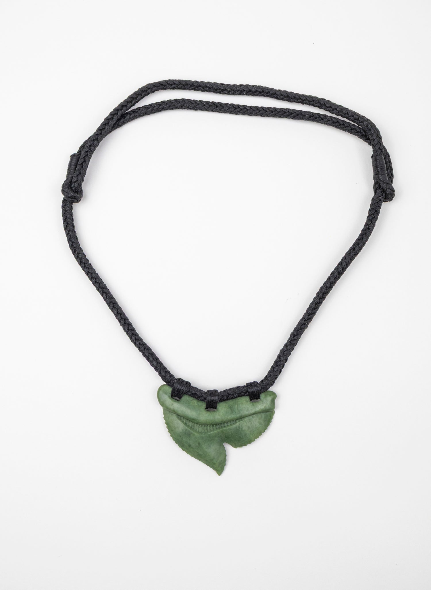 Kawakawa Pounamu Tiger Shark Niho Necklace