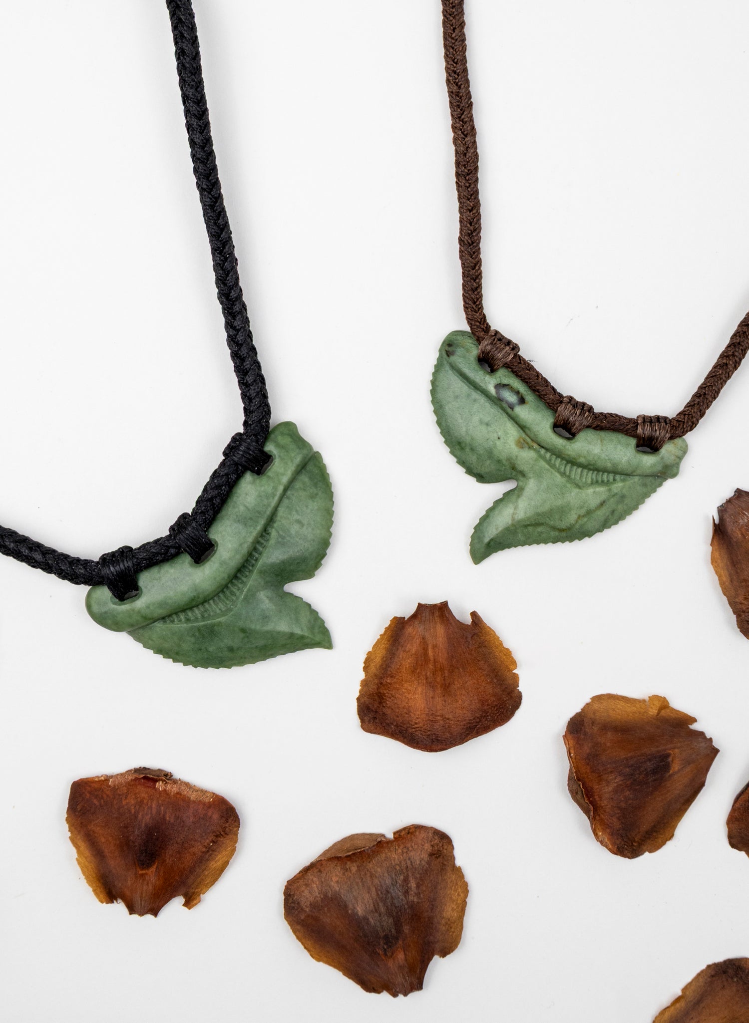 Kawakawa Pounamu Tiger Shark Niho Necklace