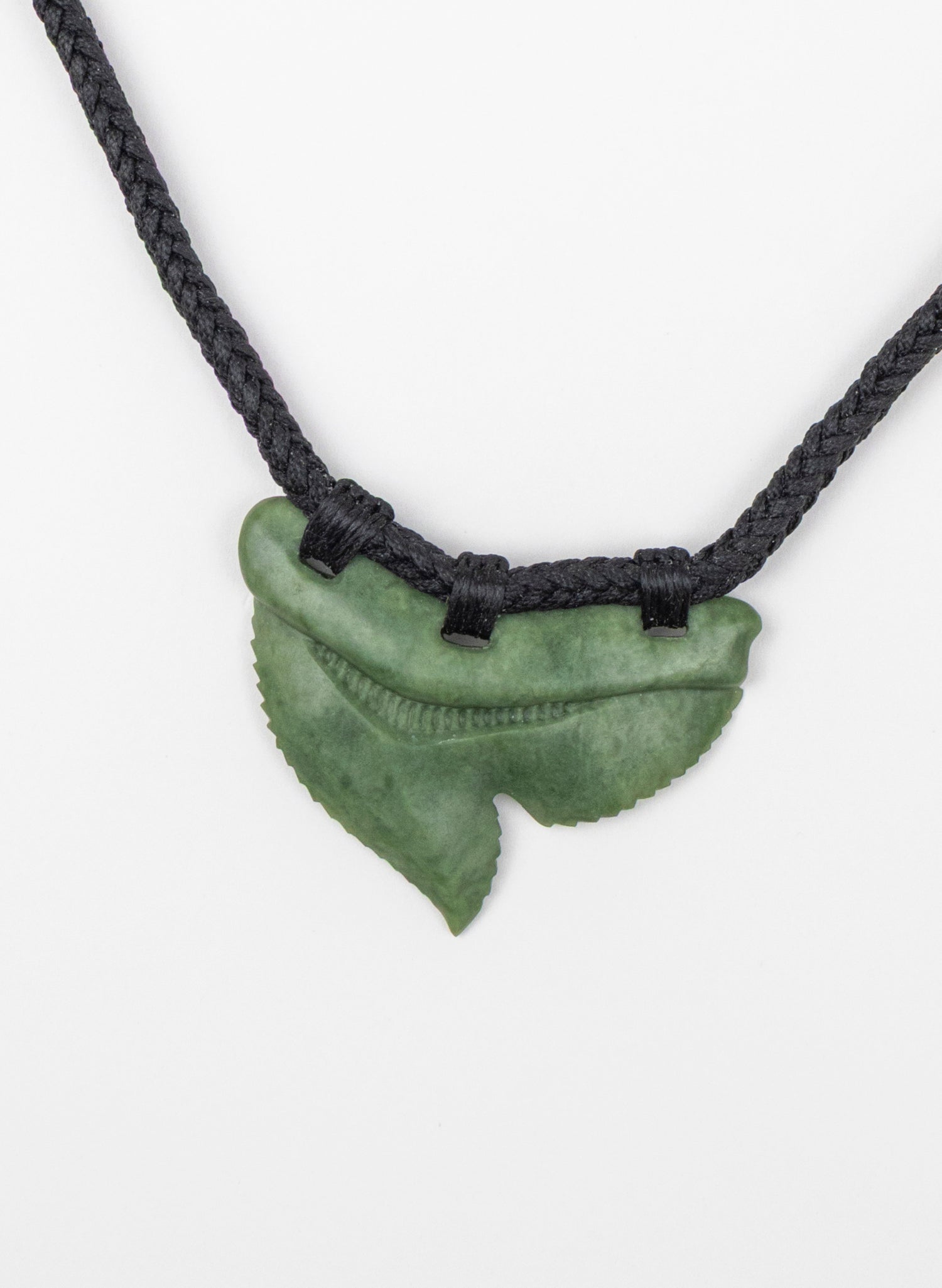 Kawakawa Pounamu Tiger Shark Niho Necklace