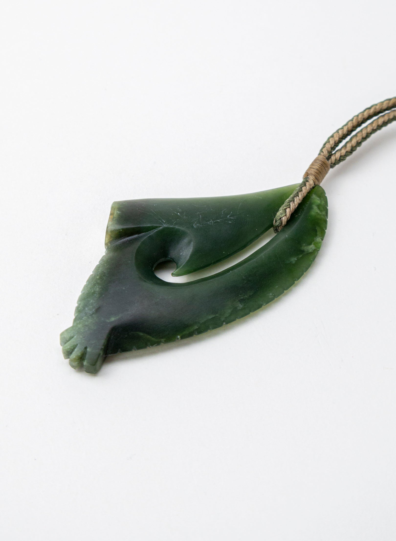 Pounamu Matau with Golden Eye