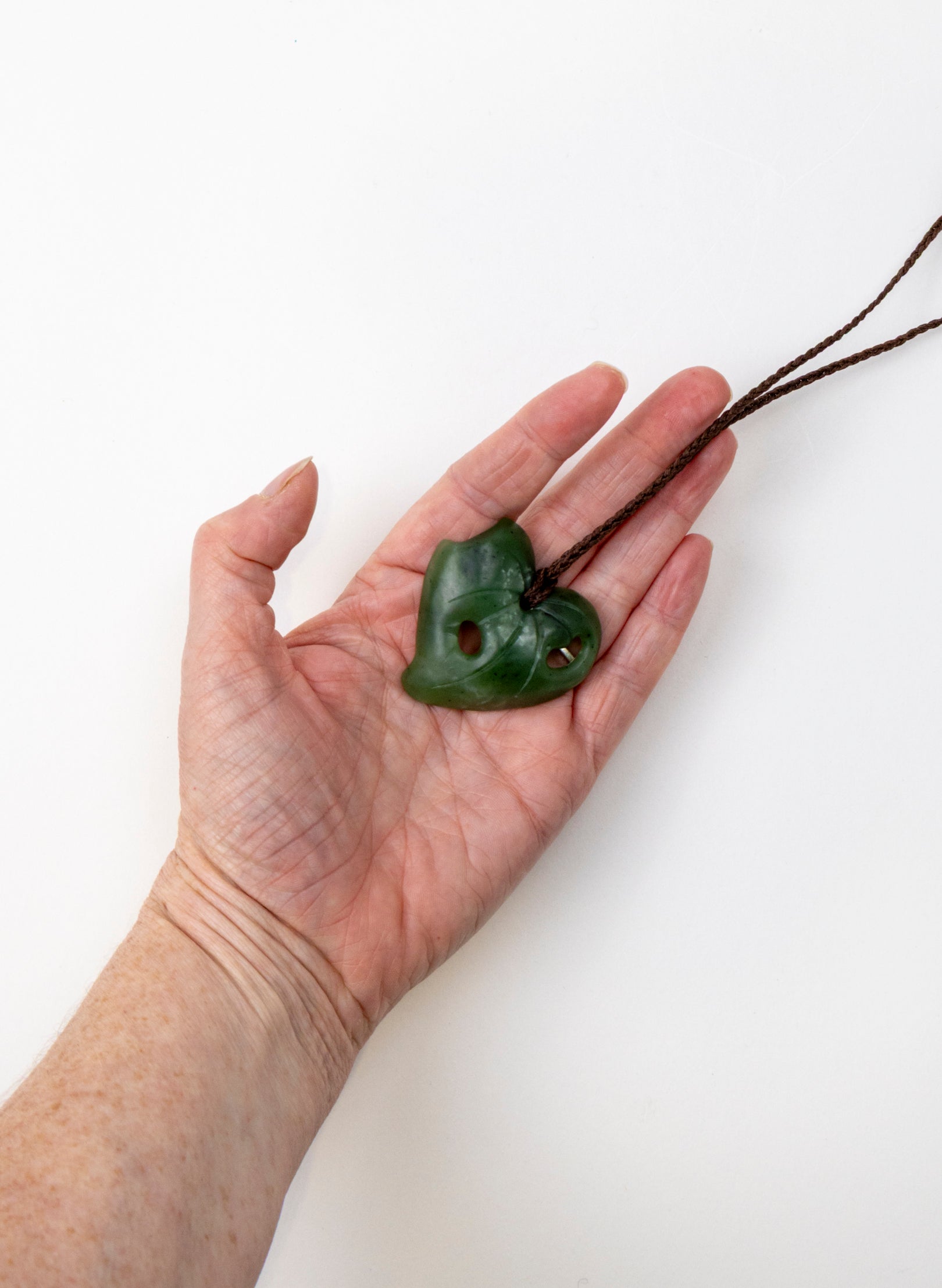 Pounamu Kawakawa Leaf