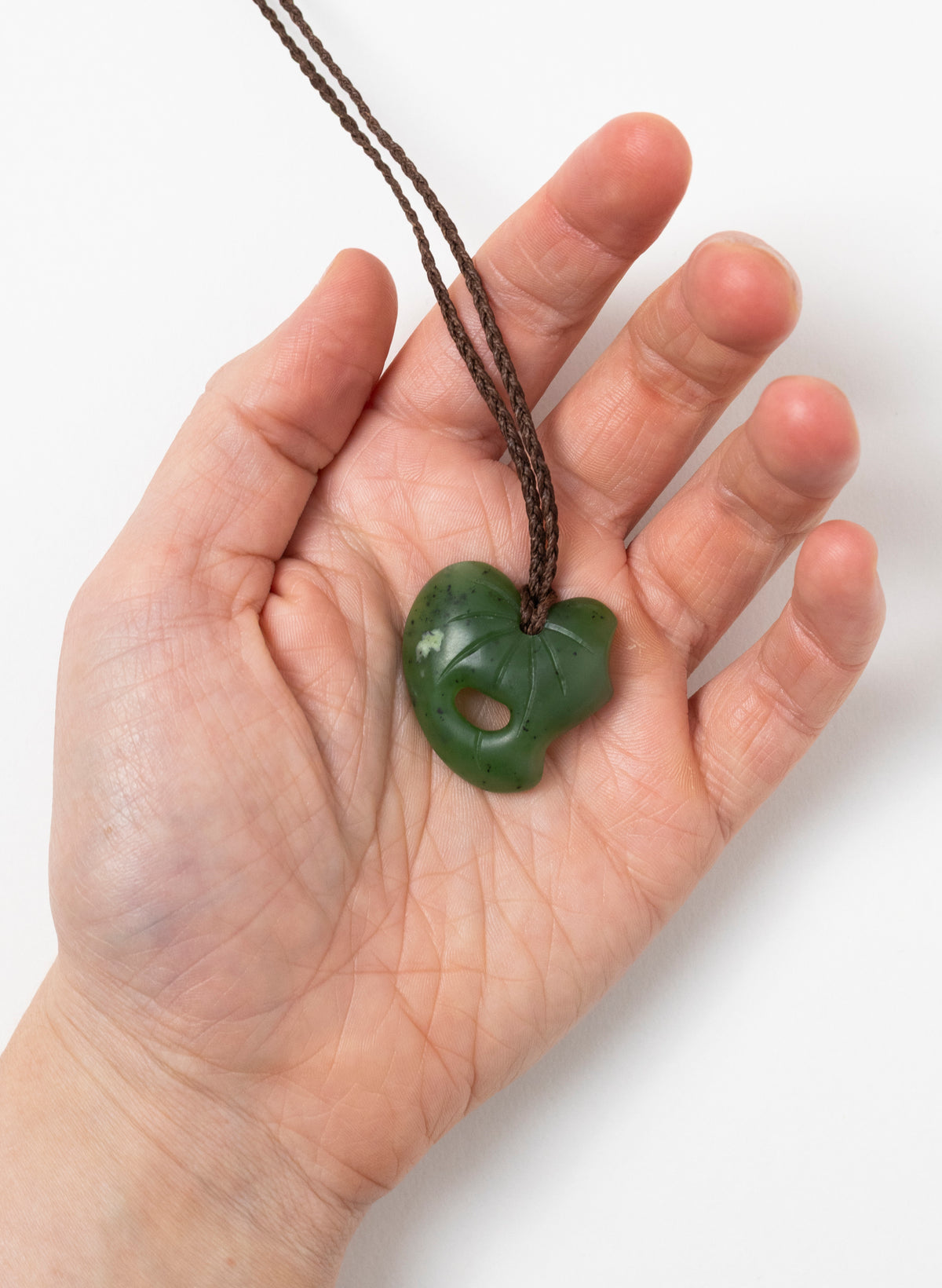 Small Pounamu Kawakawa Leaf