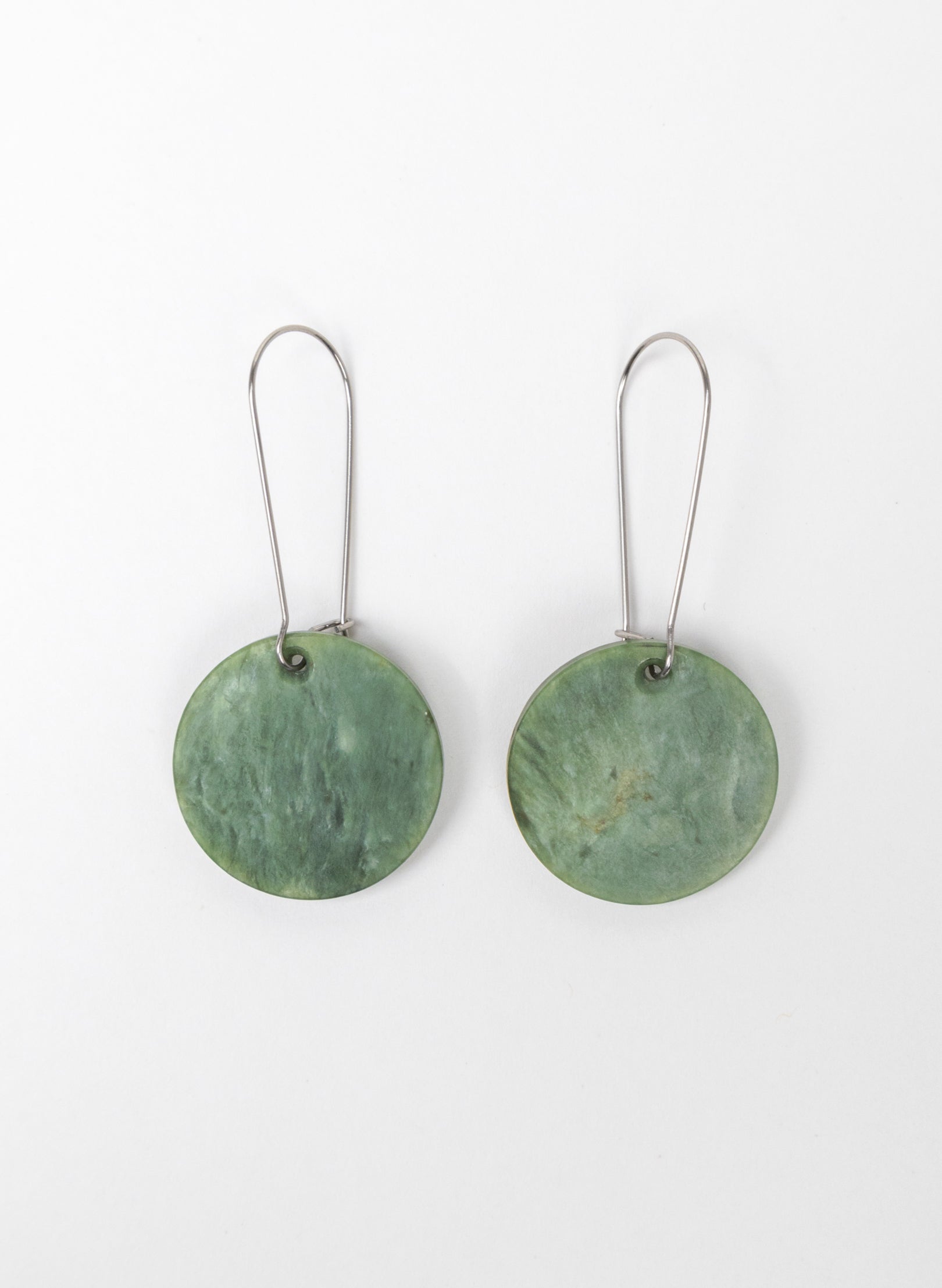 Pounamu Disc Earrings