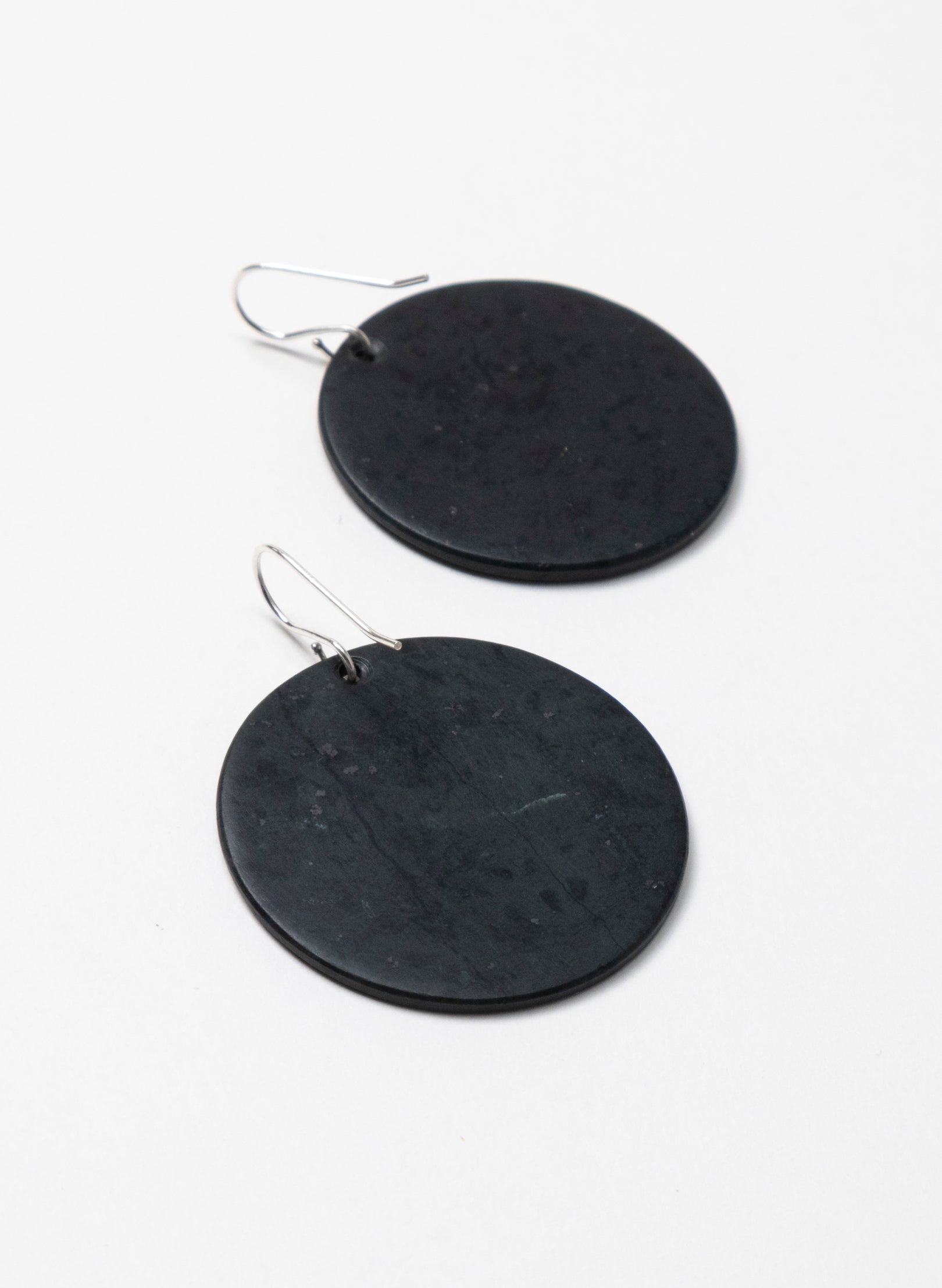 Pounamu Disc Earrings