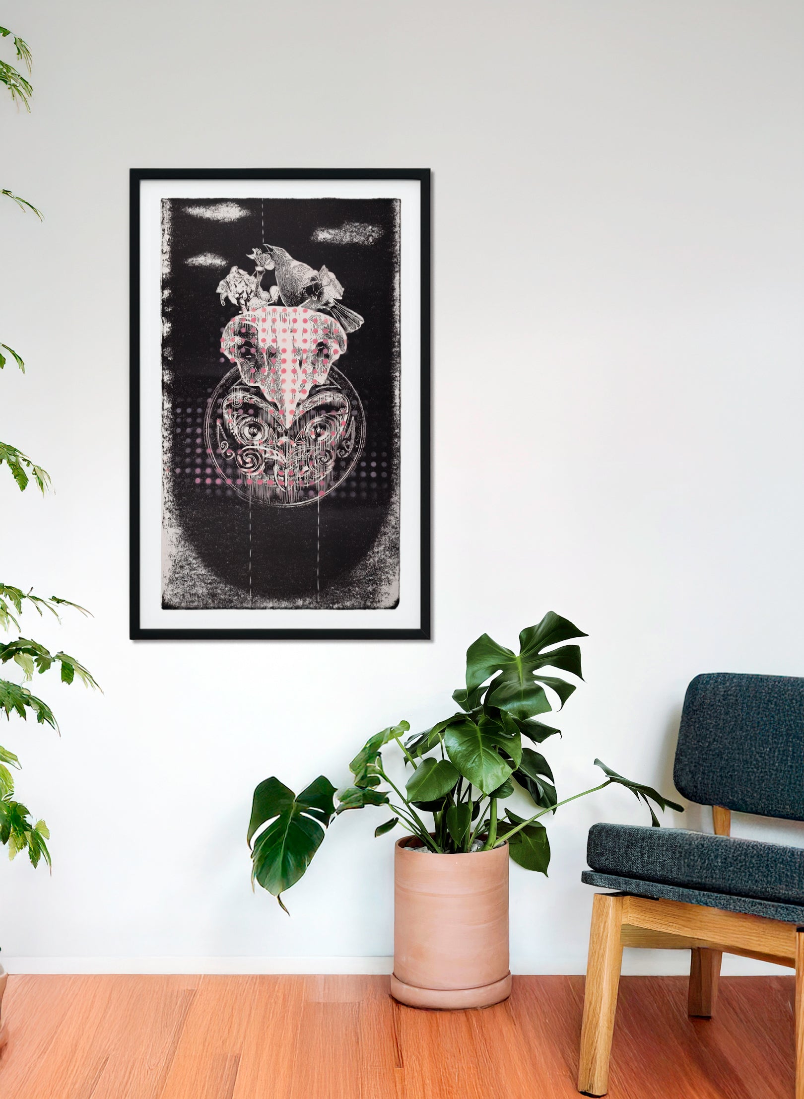 Ka Tangi, Te Titi, Ka Tangi te Kākā - Mixed Media Print | FRAMED