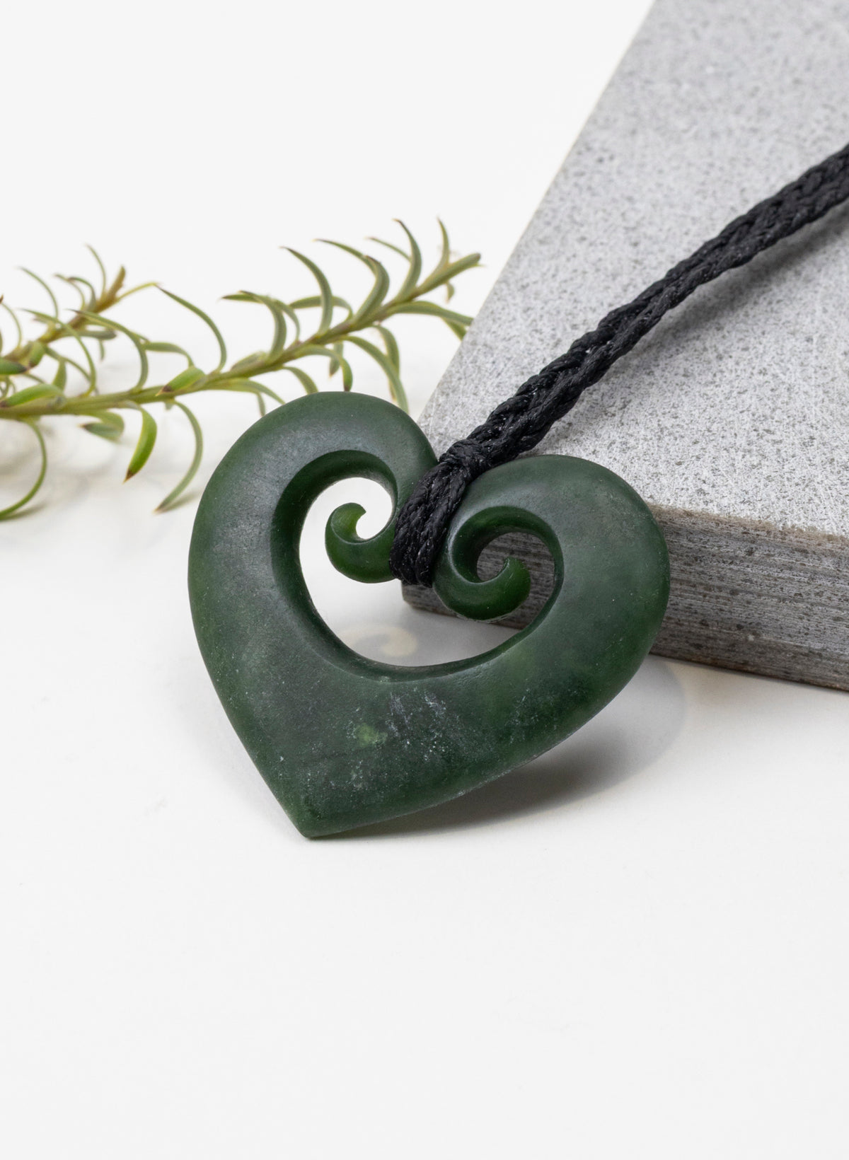 Koru Heart Pounamu Pendant
