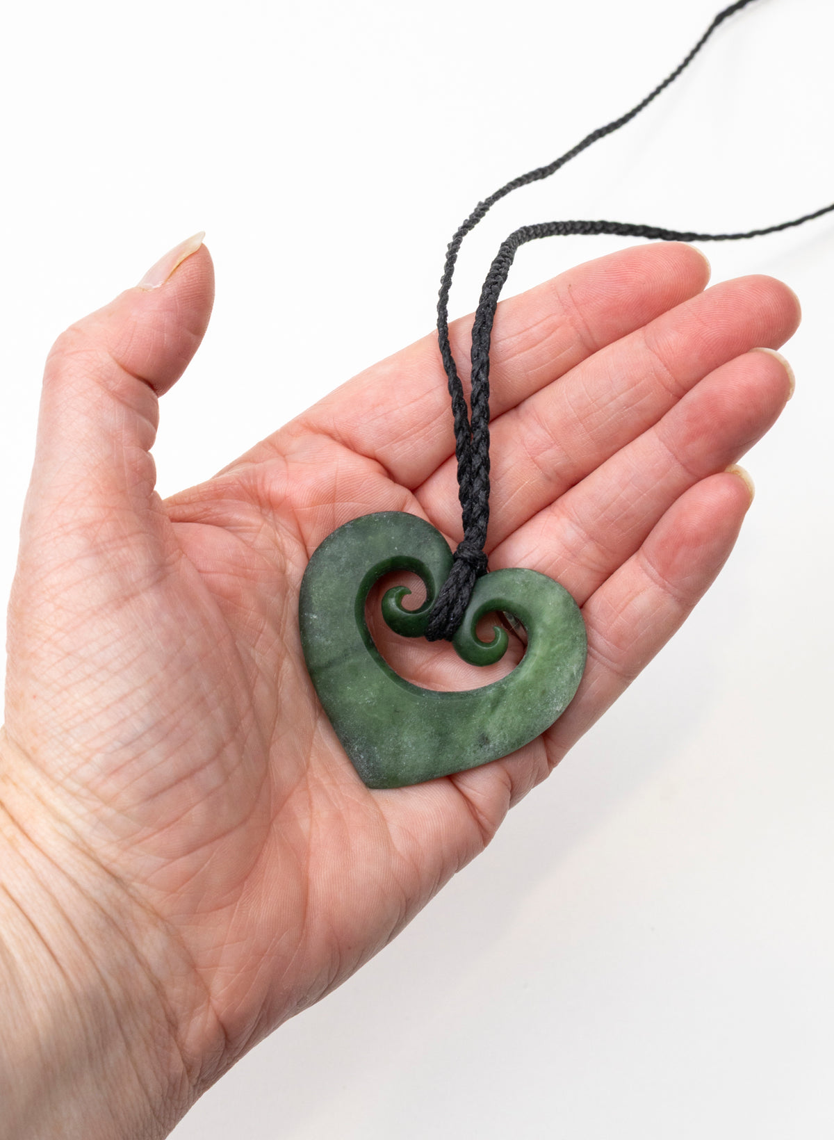 Koru Heart Pounamu Pendant