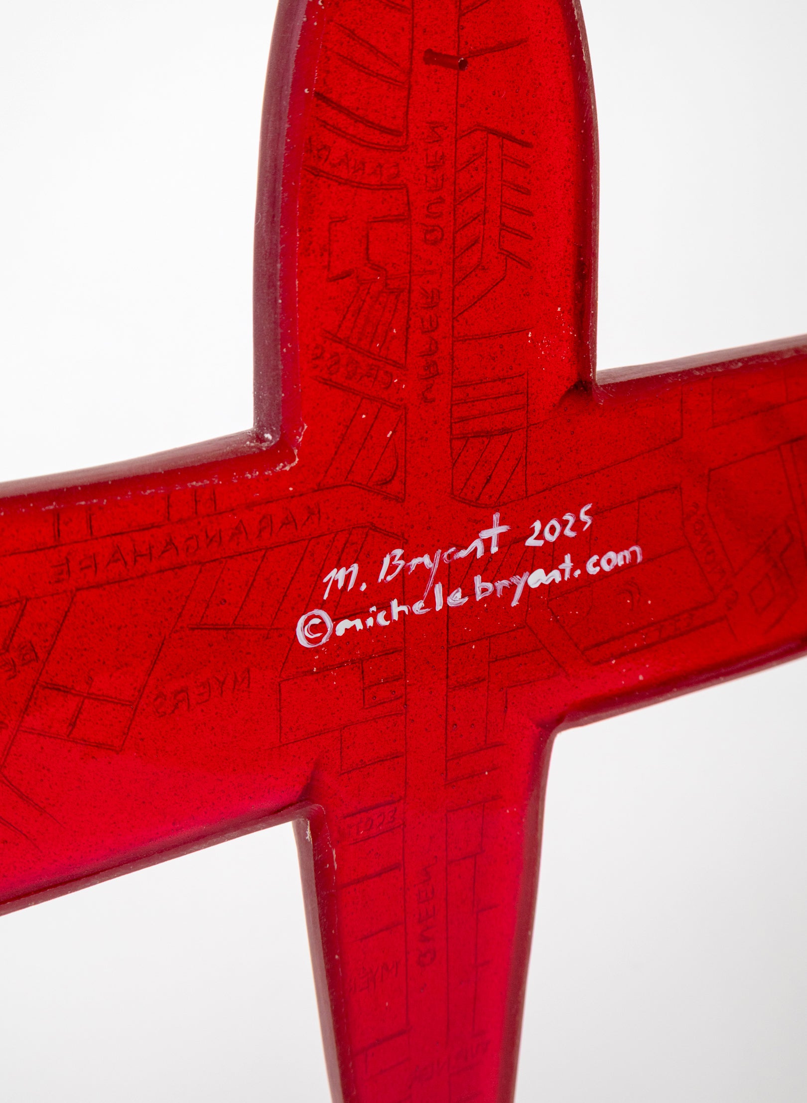 Red Sculpture Plane Auckland
