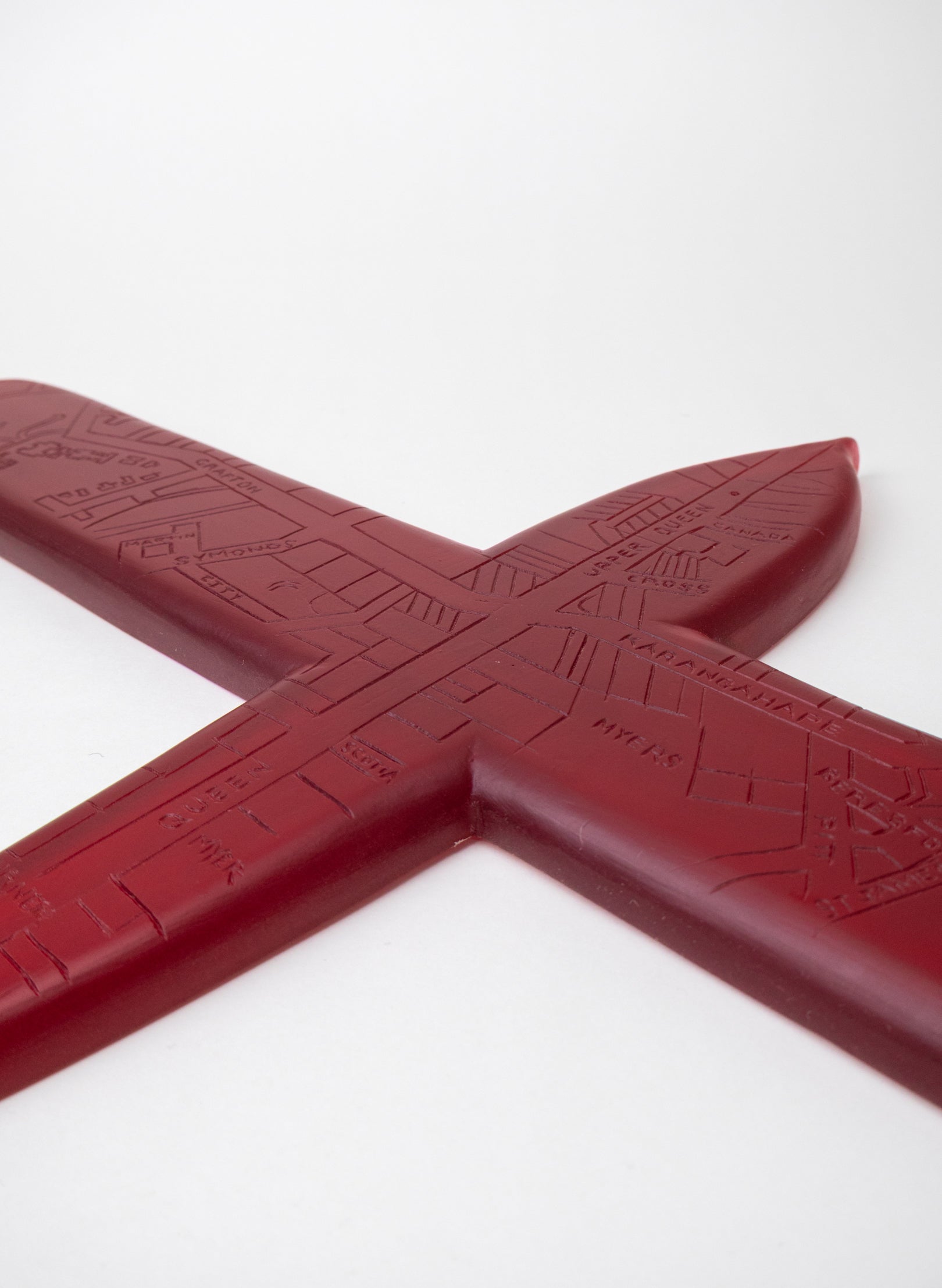 Red Sculpture Plane Auckland