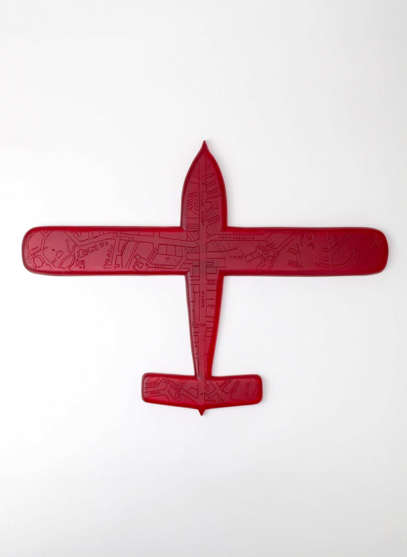 Red Sculpture Plane Auckland