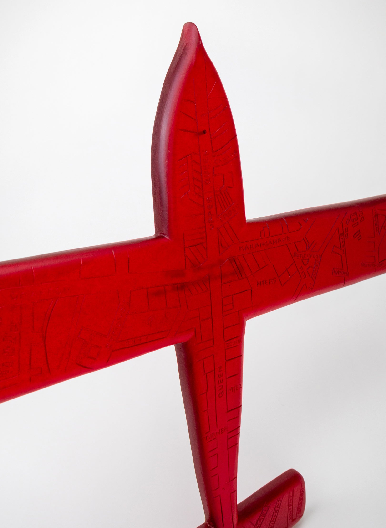 Red Sculpture Plane Auckland