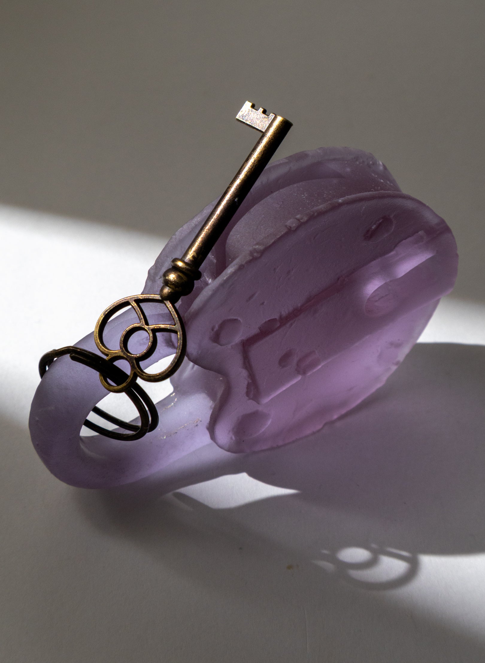 Lavender Glass Padlock 3