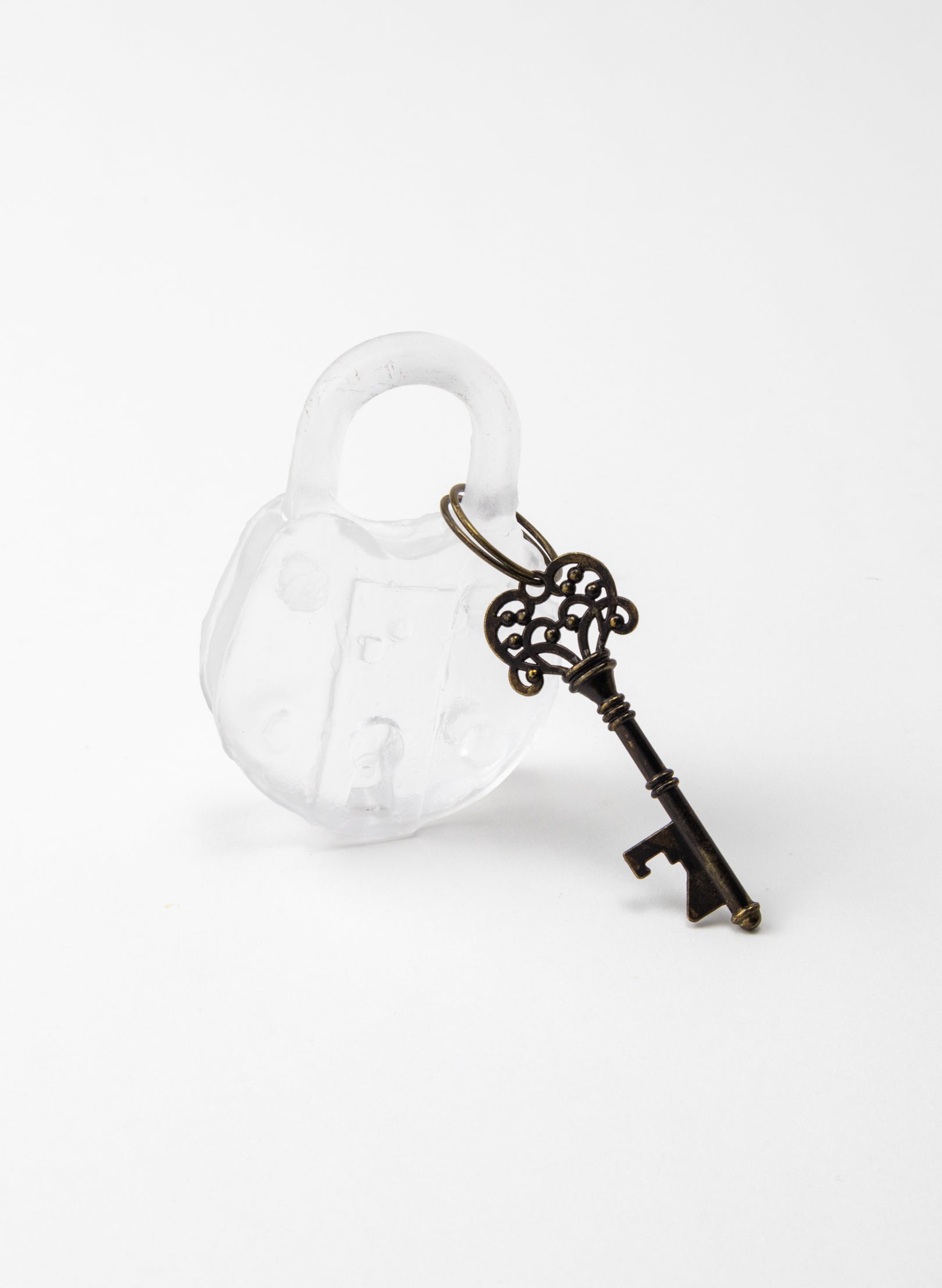 White Glass Padlock 7