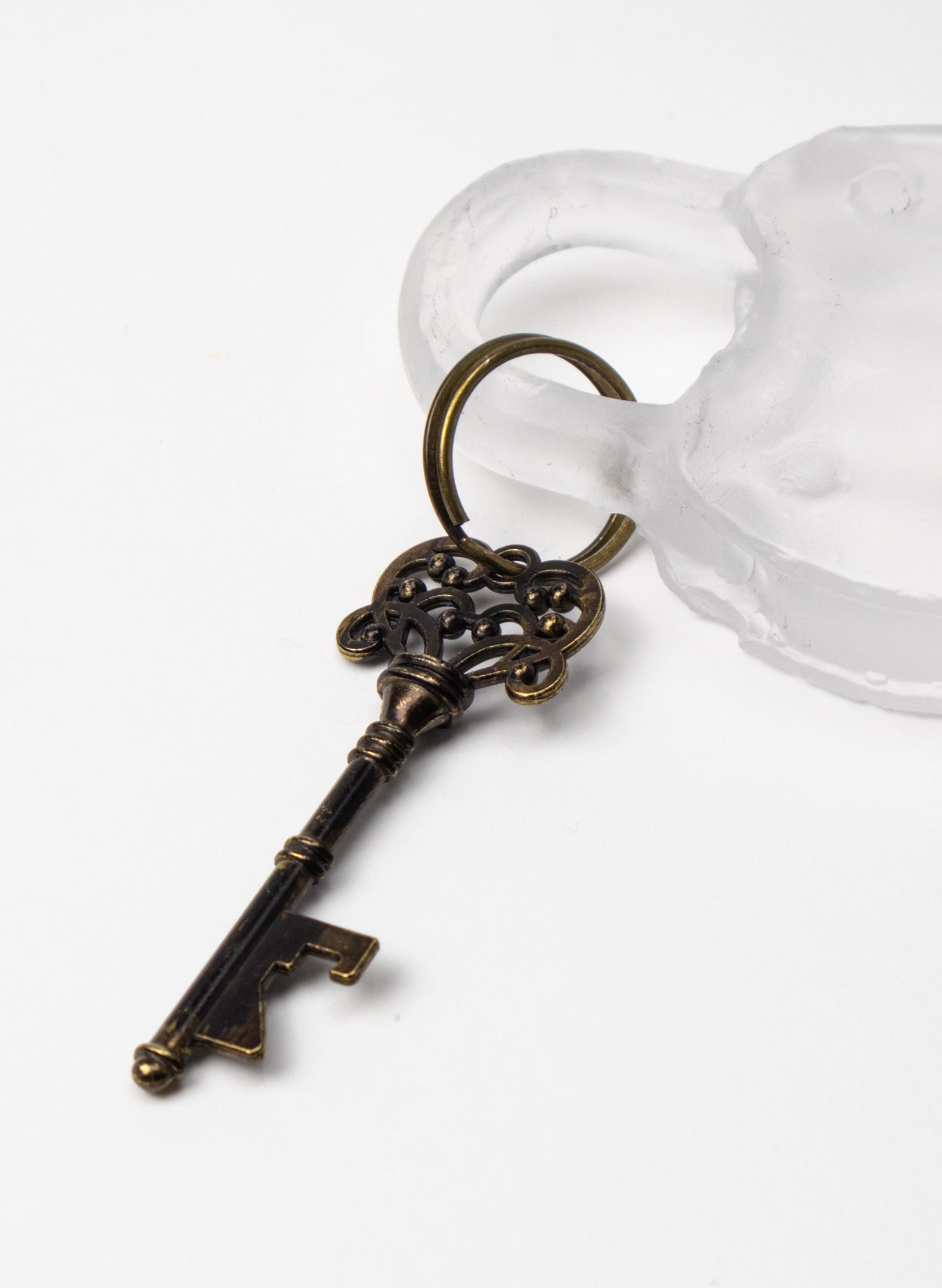 White Glass Padlock 7
