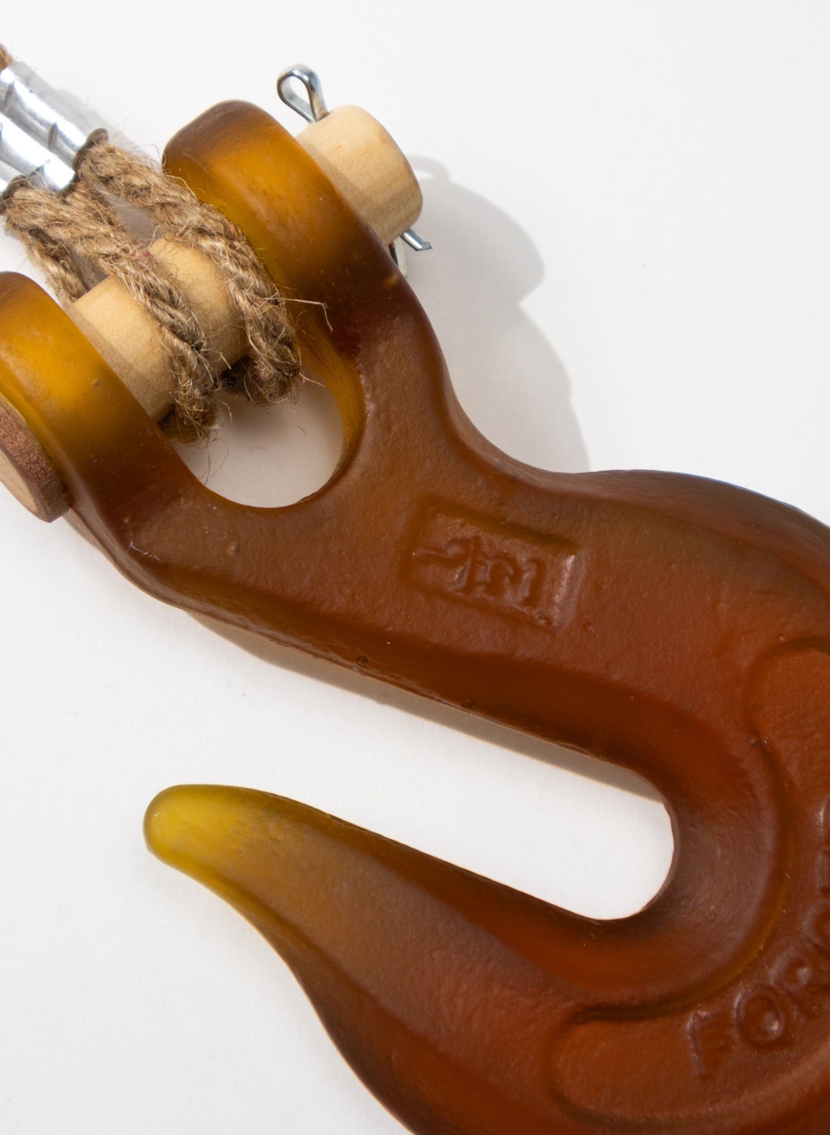 Glass Hook Wooden Pin